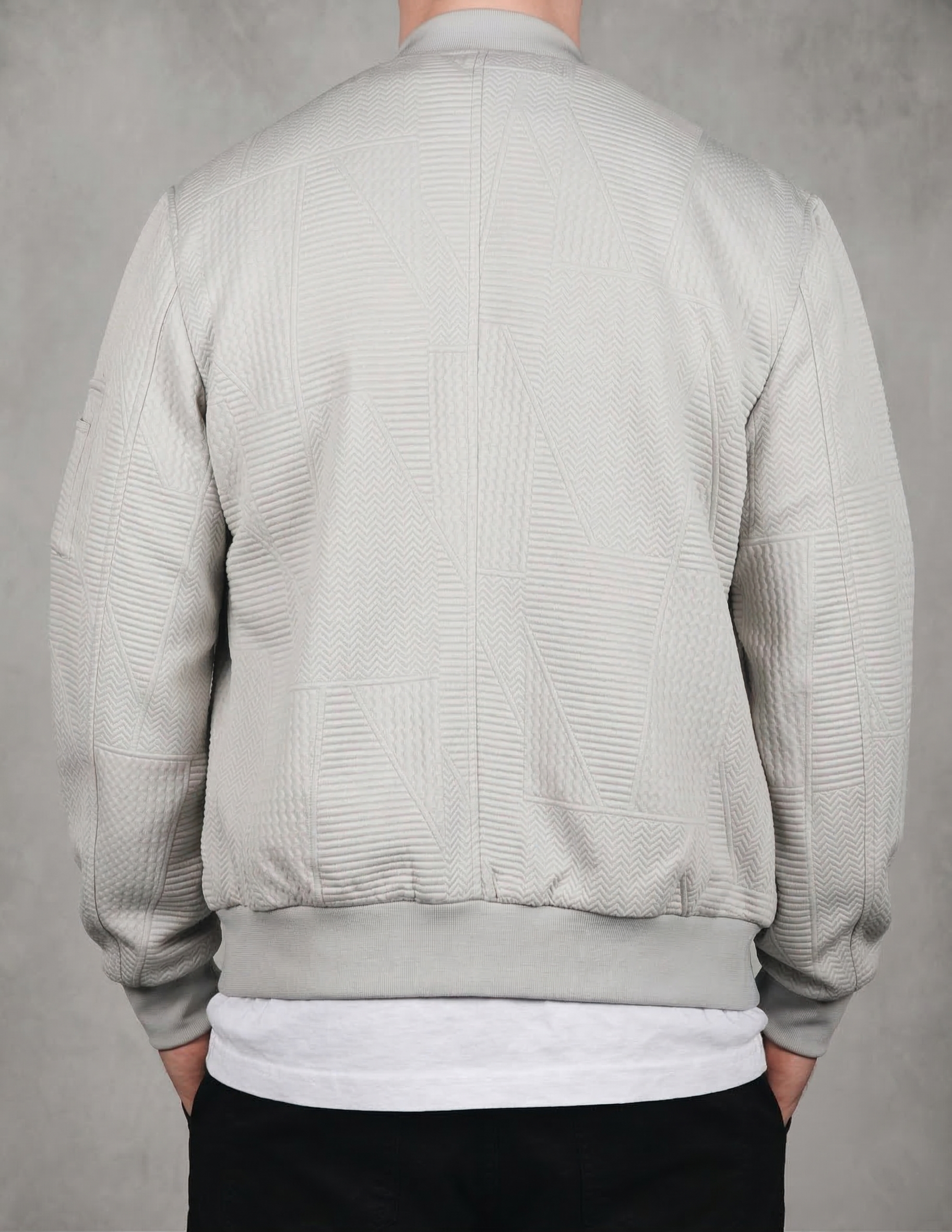 Multi Pattern Bomber Jacket