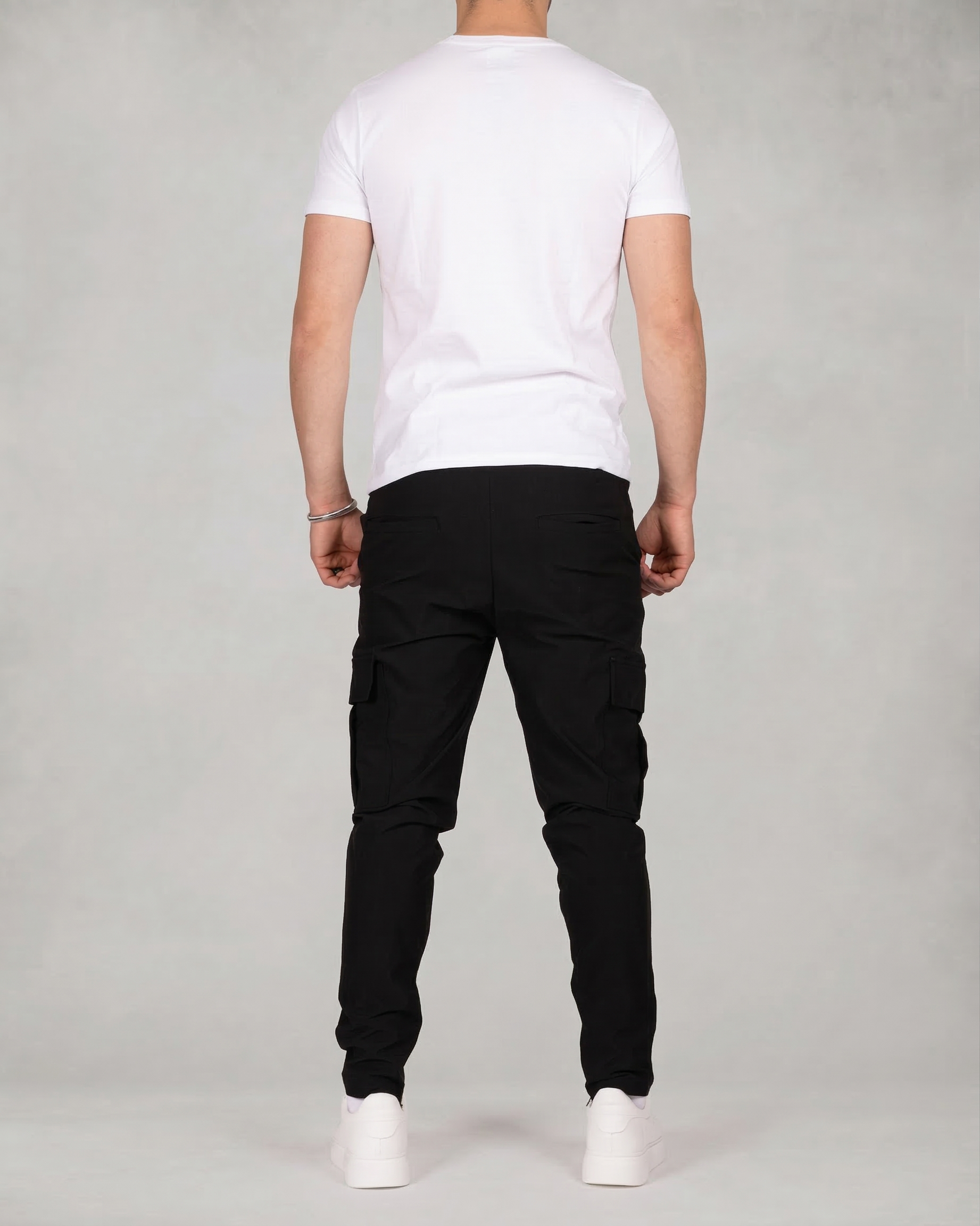 Slim Fit Cargo Jogger Pants with Flap Pockets