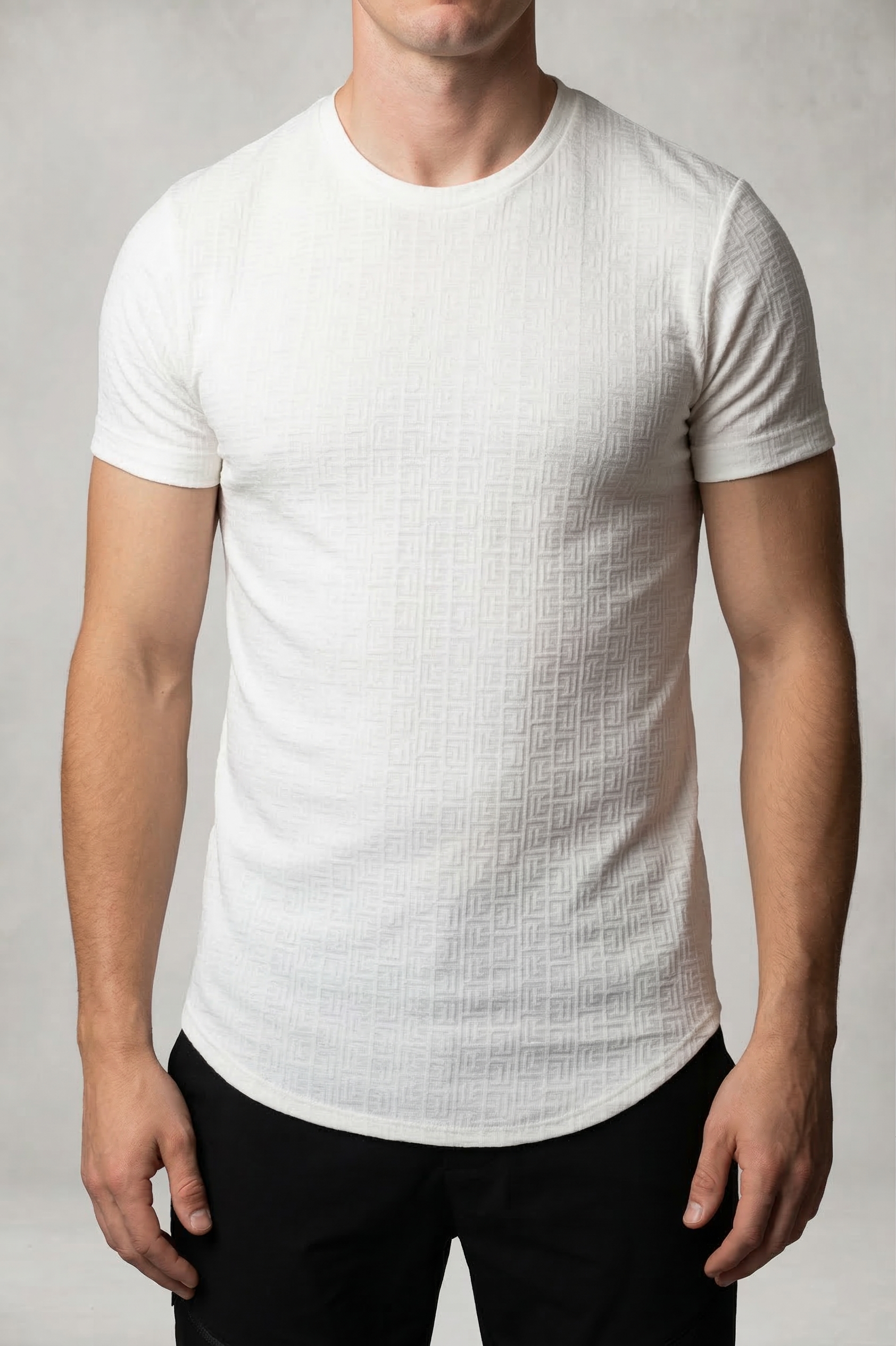 Muscle Fit Maze Pattern T-Shirt