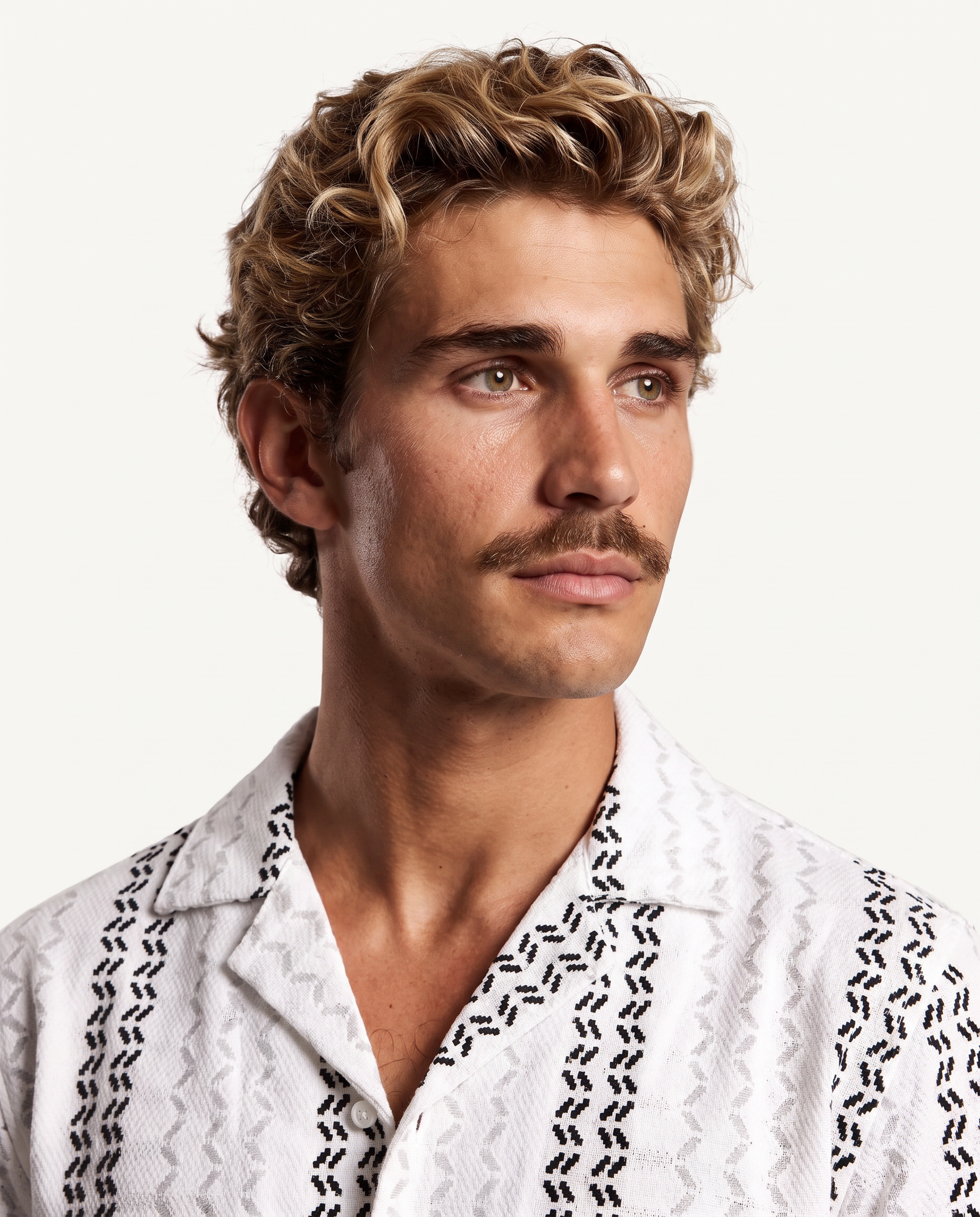 Monochrome Woven Stripe Camp Shirt & Shorts Set