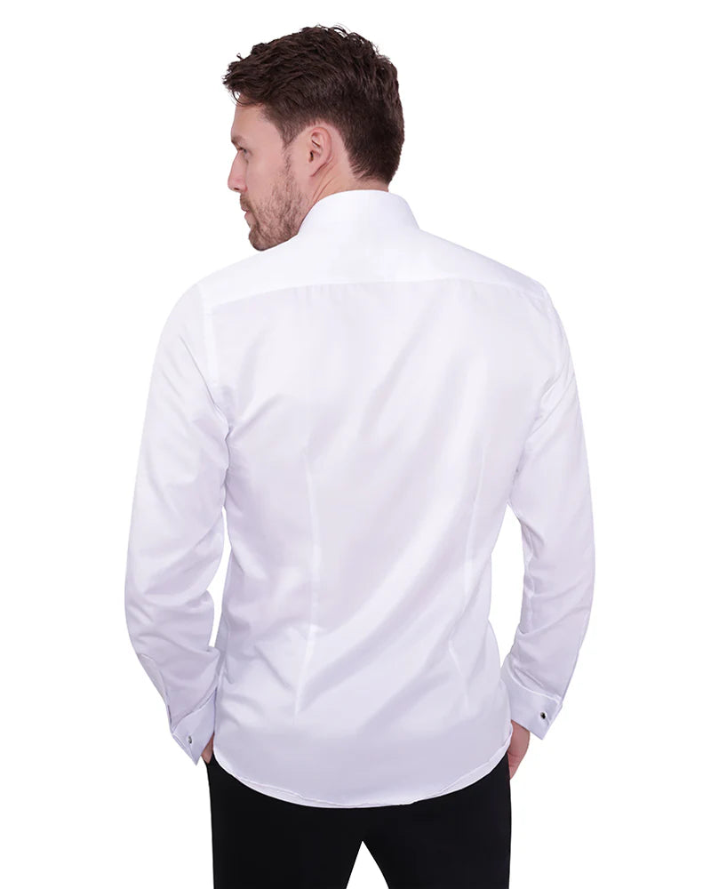 White Plain Double Cuff Shirt