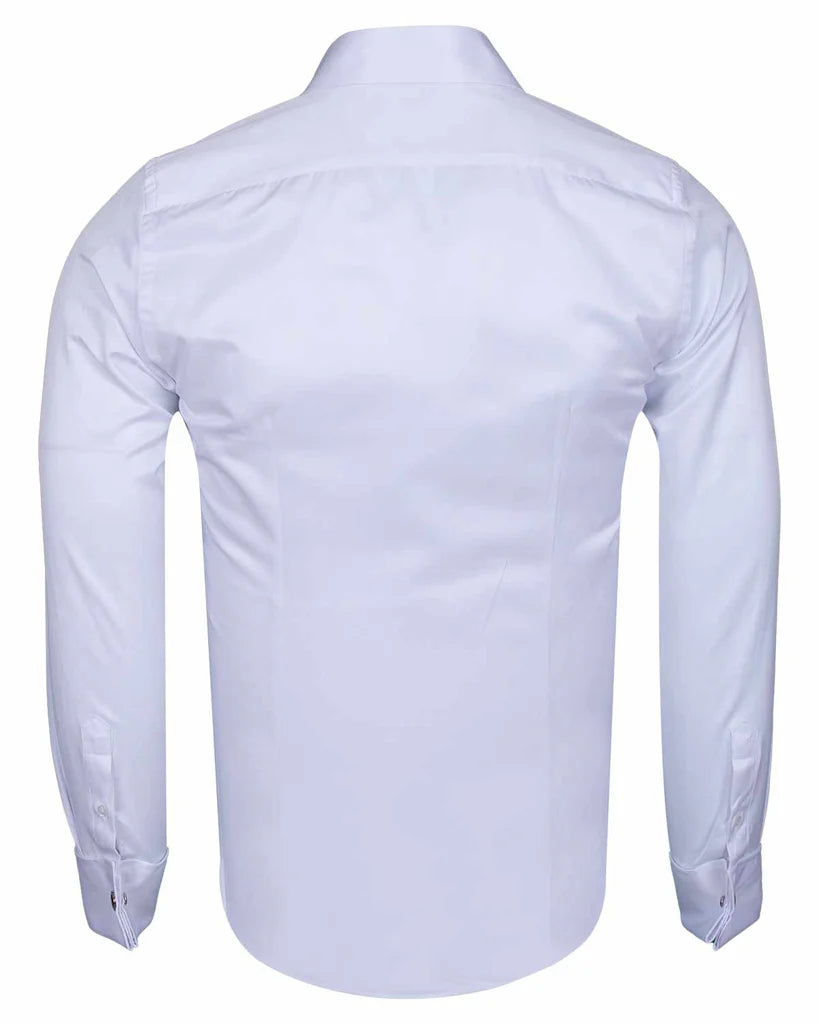 White Plain Double Cuff Shirt