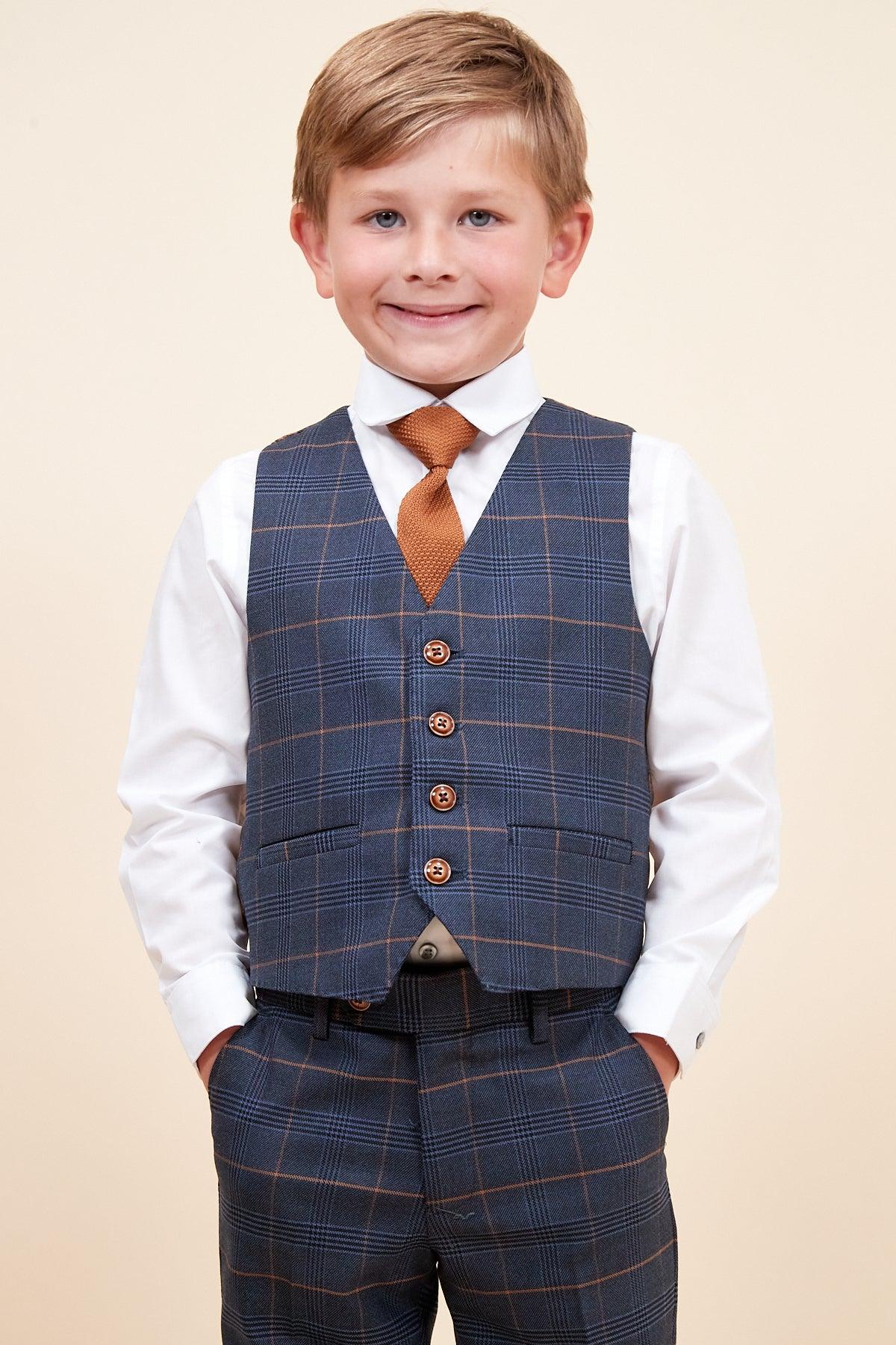 Jenson - Childrens Marine Navy Check Suit
