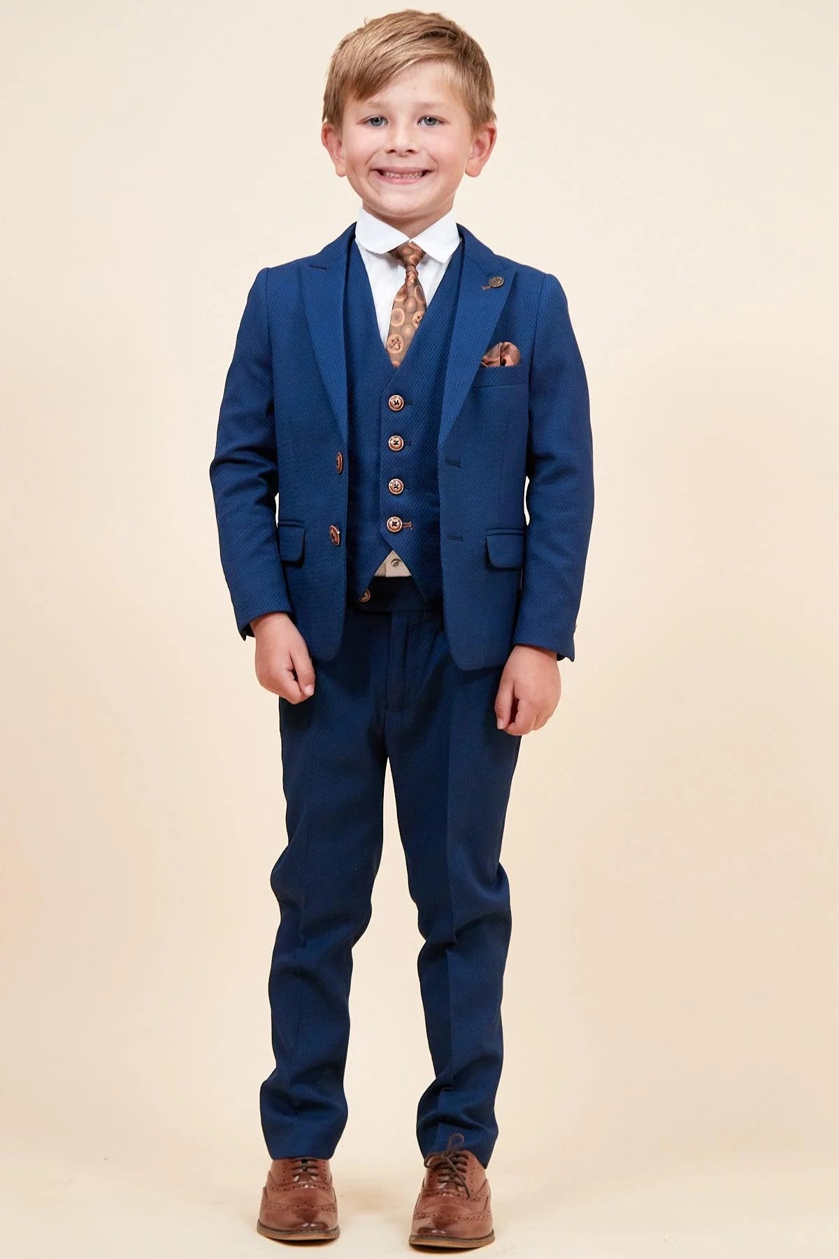 Max - Childrens Royal Blue Three Piece Suit