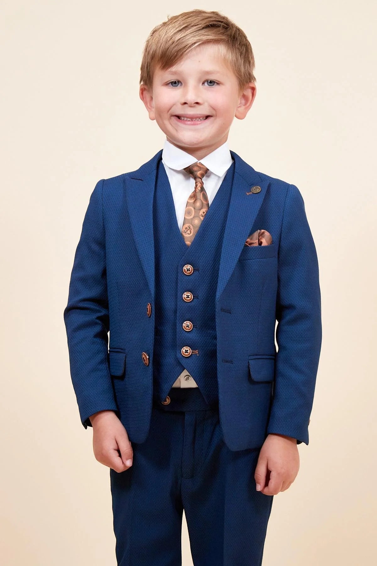 Max - Childrens Royal Blue Three Piece Suit