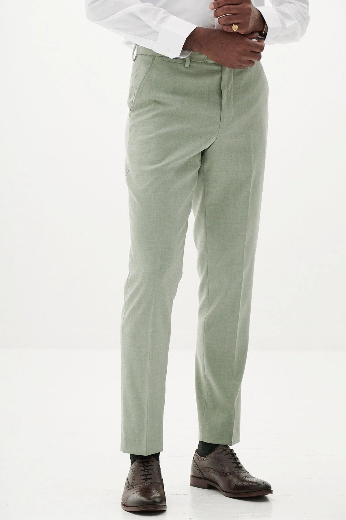 Finley - Moss Green Tailored Trousers