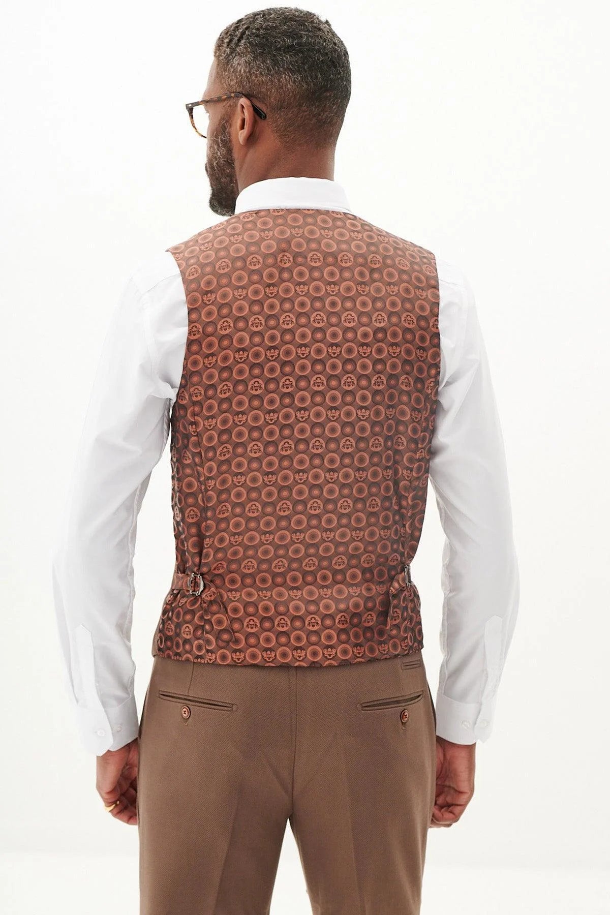 HM5 - Tan Single Breasted Waistcoat
