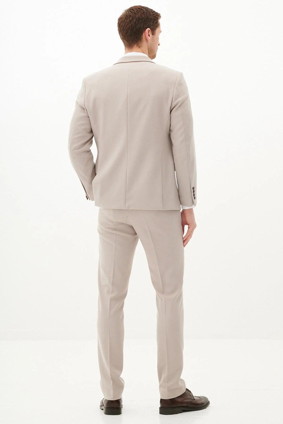 HM5 - Stone Tailored Three Piece Suit