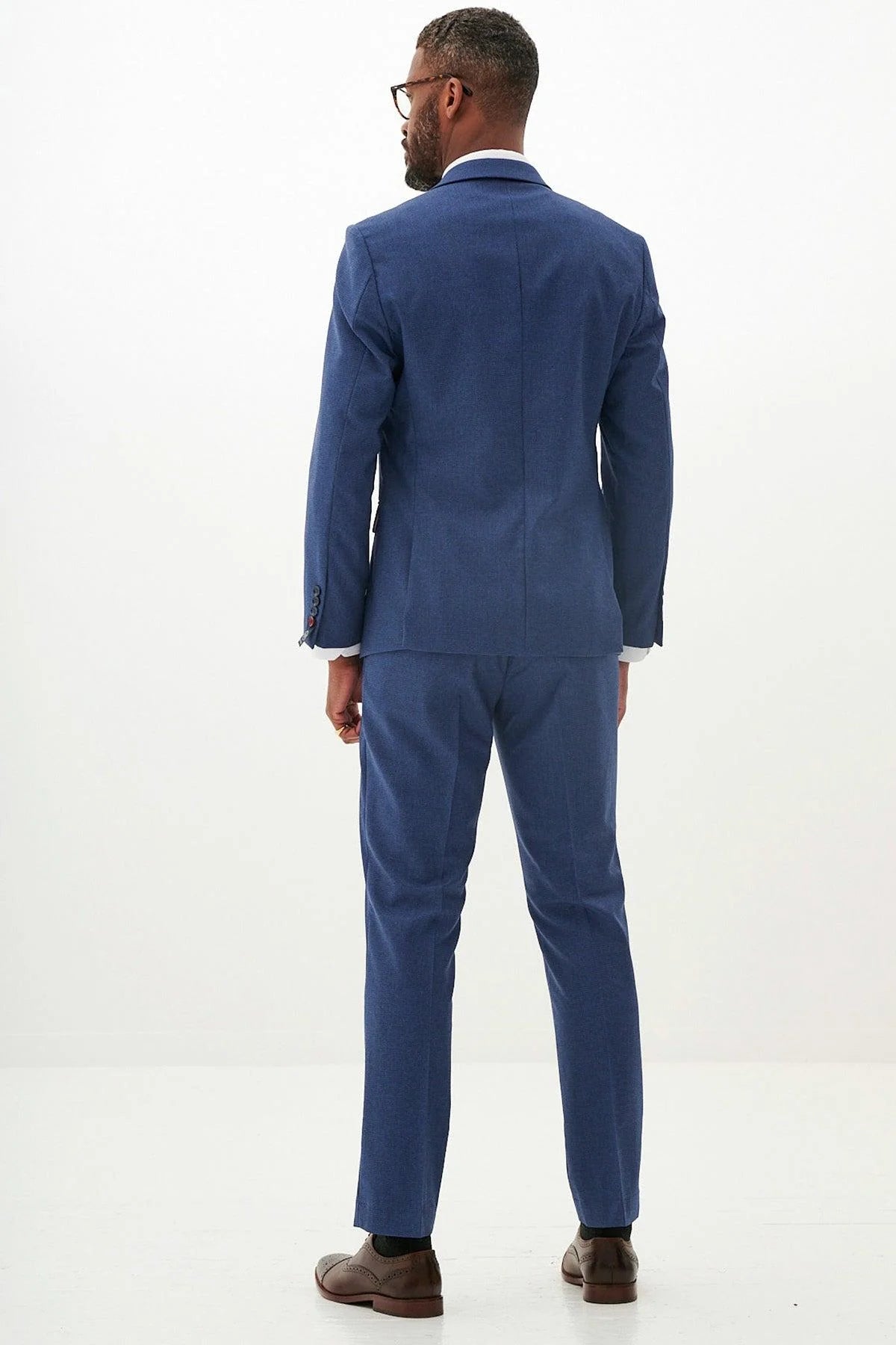 Ashley - Navy Blue Three Piece Suit