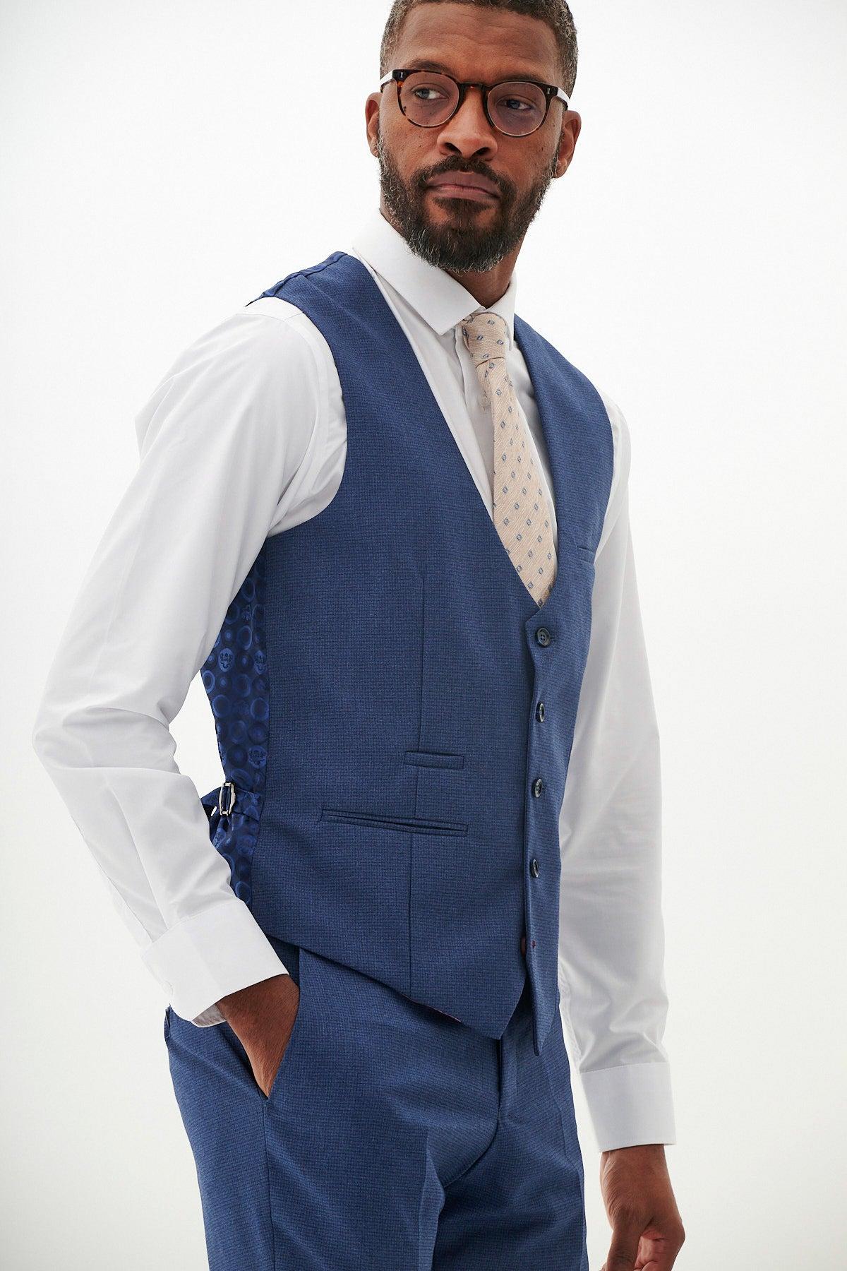 Ashley - Navy Blue Waistcoat