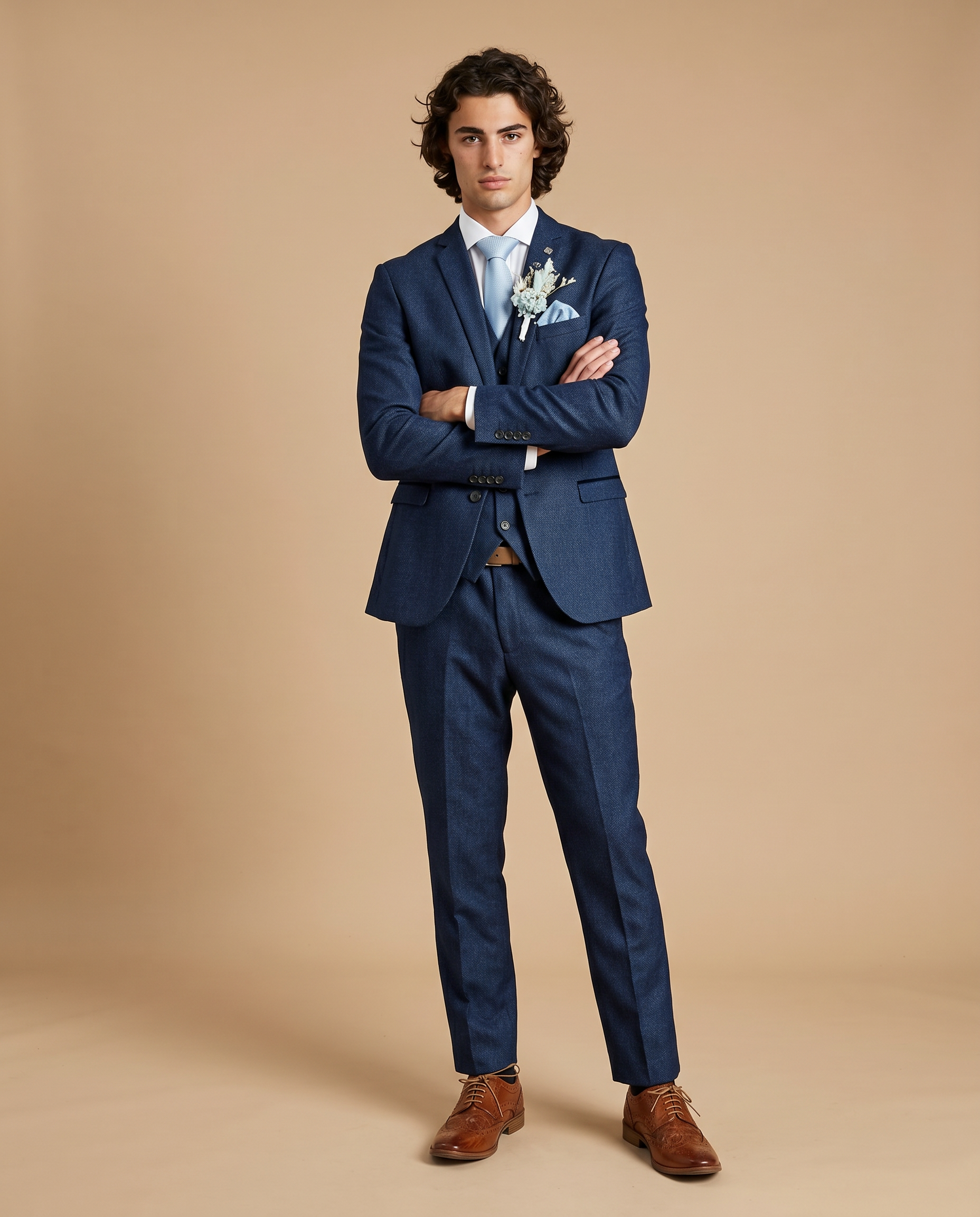 Arthur - Navy Three Piece Prom Suit
