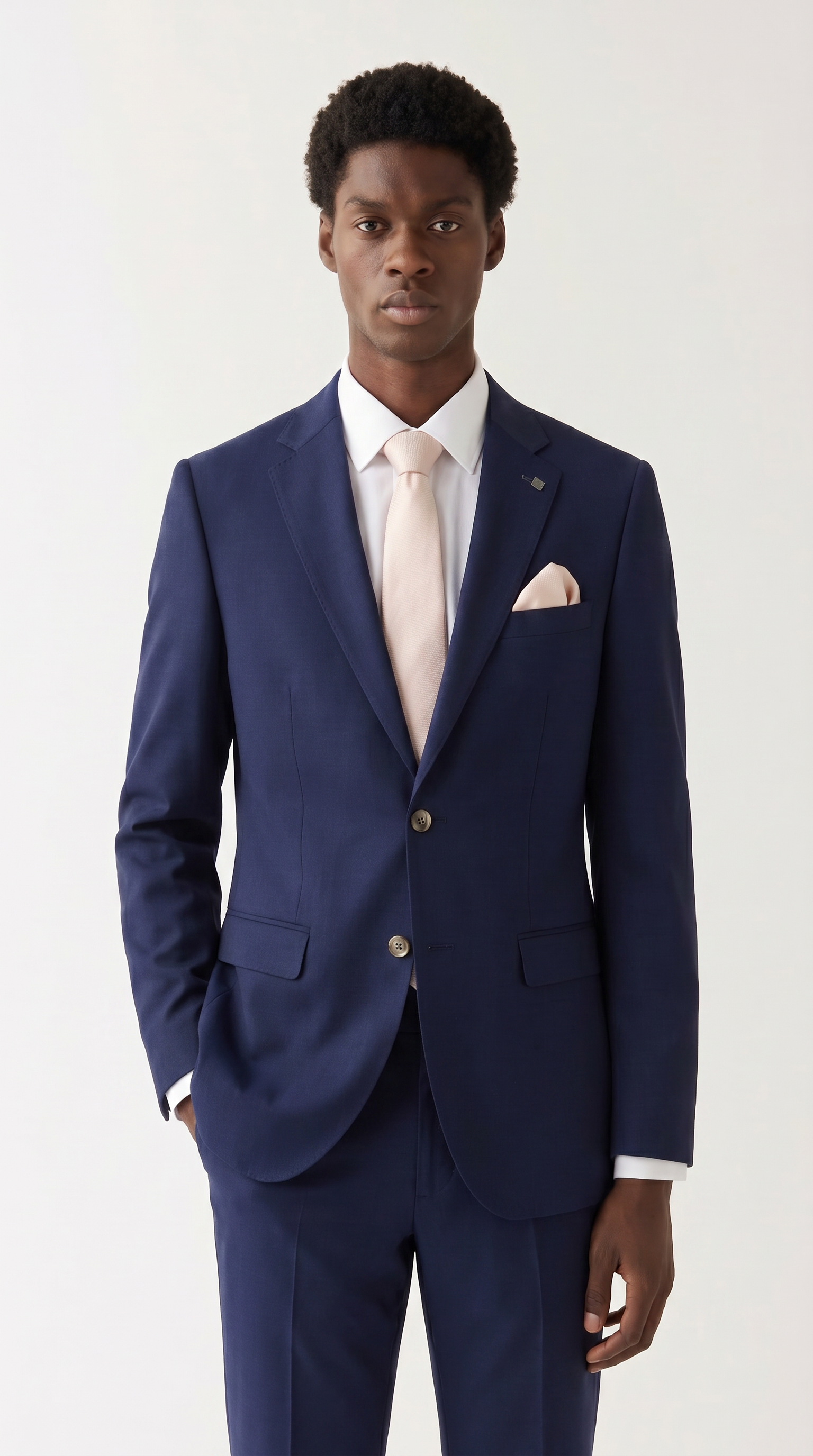 Belmont Navy Tweed Two-Piece Suit