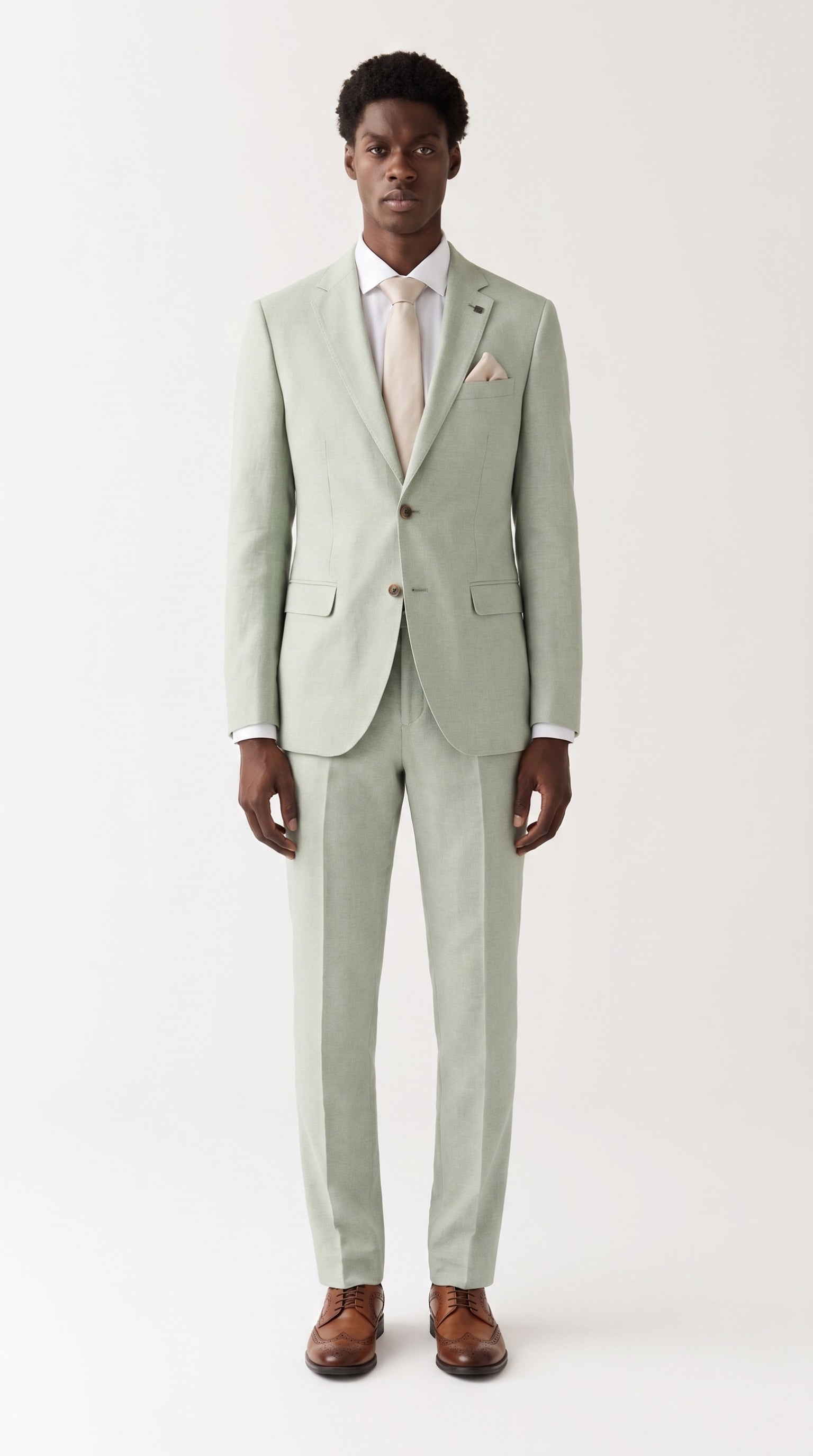 Belmont - Sage Mens Two Piece Suit