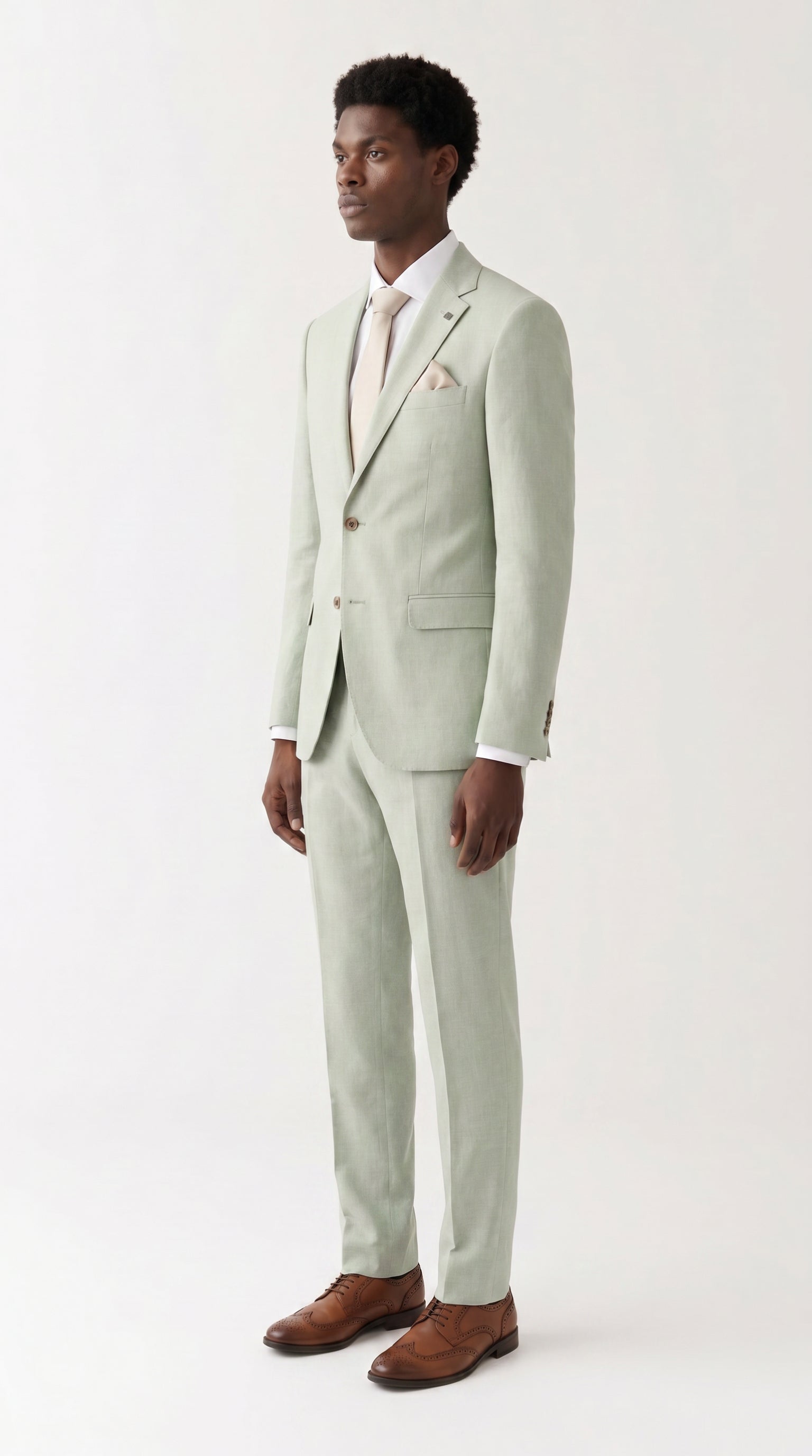 Belmont - Sage Mens Two Piece Suit