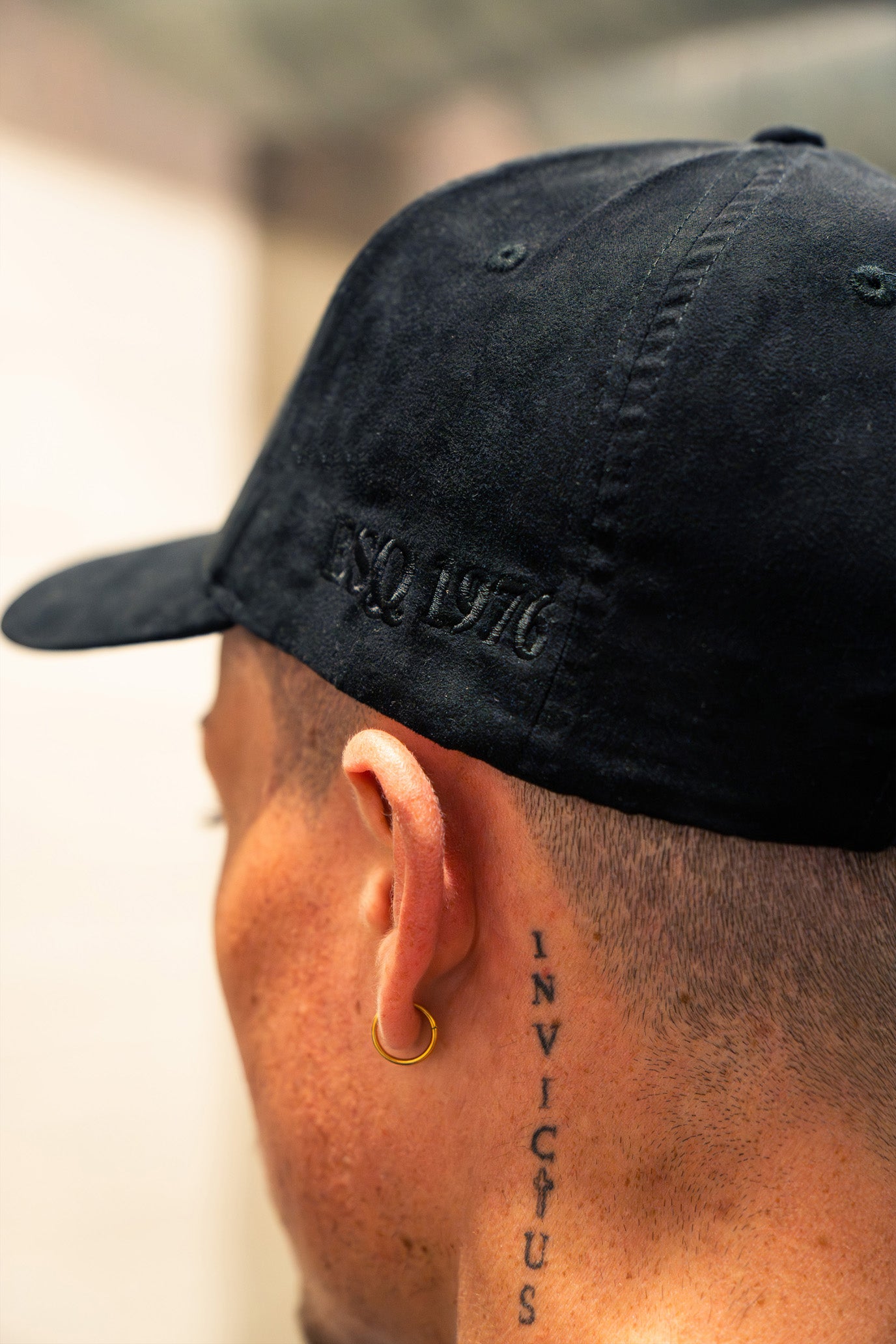 Esq1976 Off Duty Suede Cap - Black