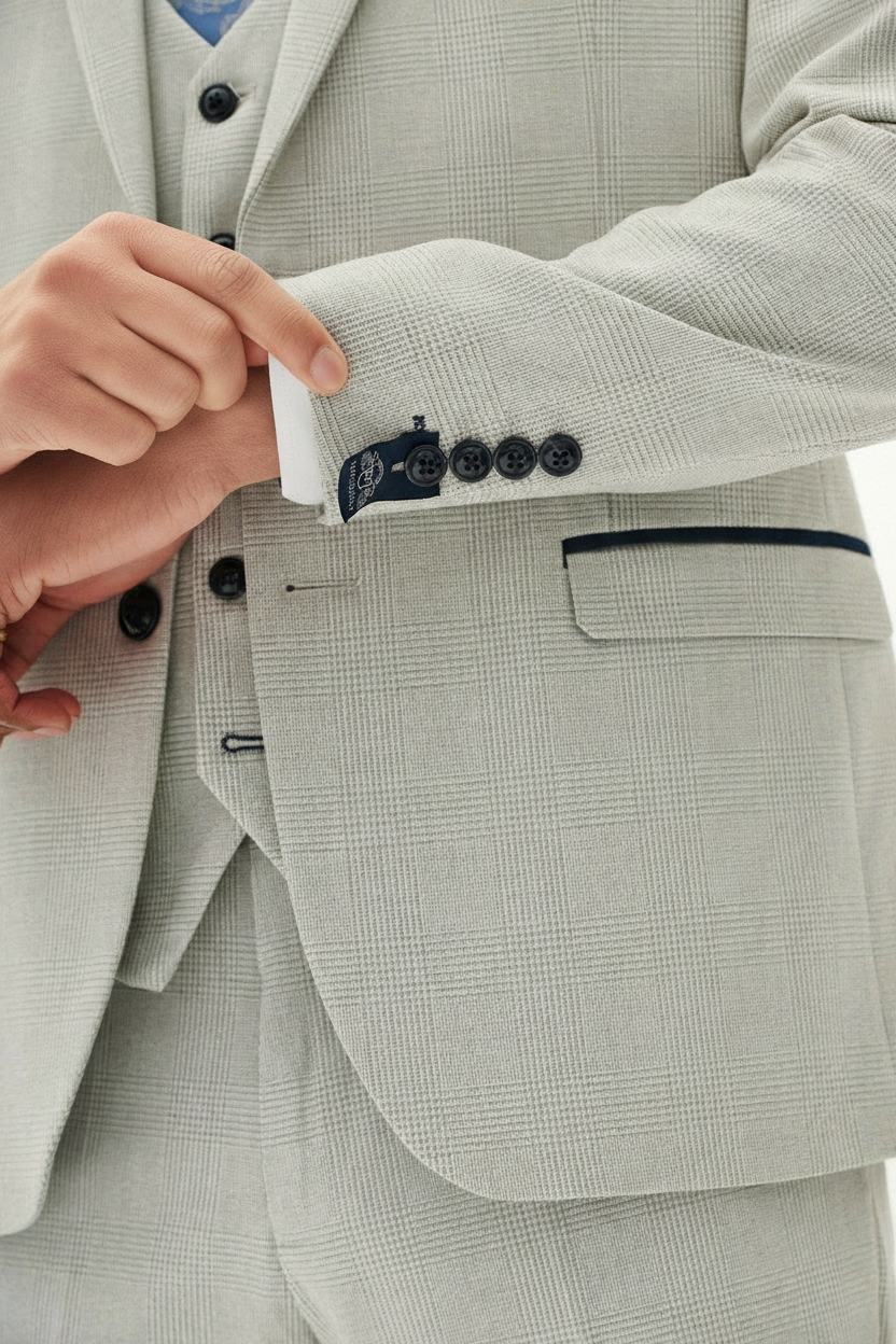 Bromley - Stone Check Blazer