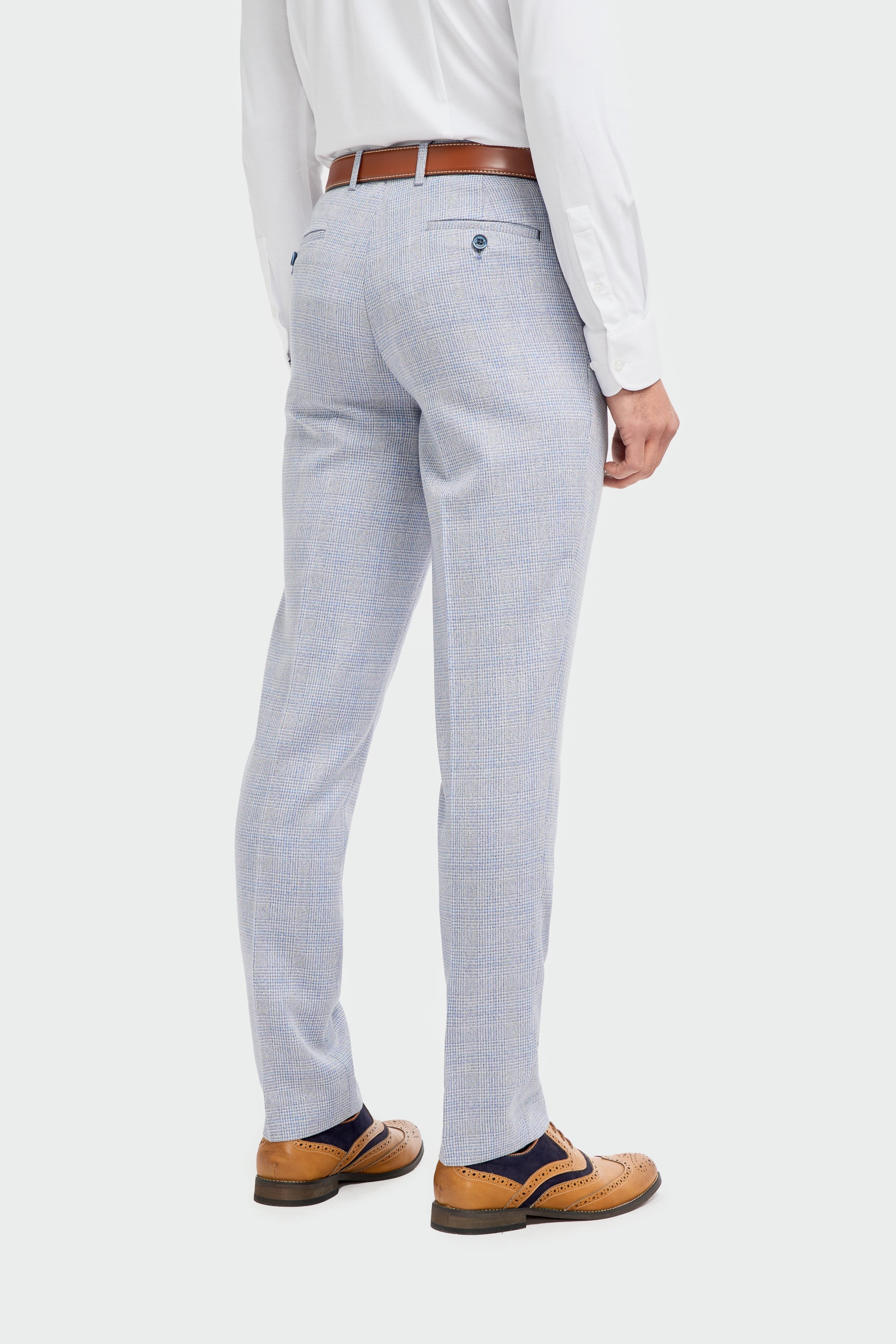 Caridi - Sky Blue Slim Fit Trousers