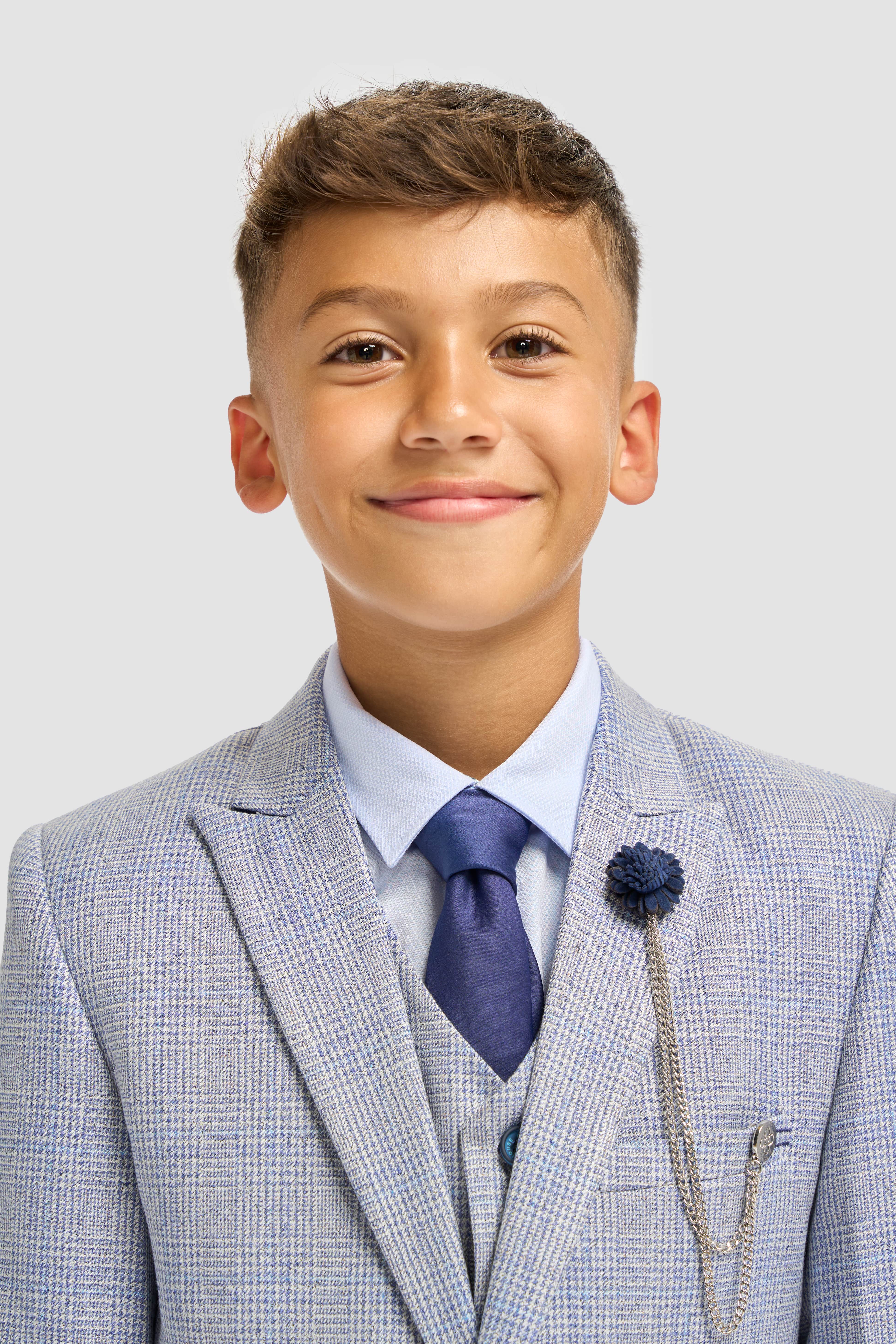 Boys Caridi Sky Three Piece Suit