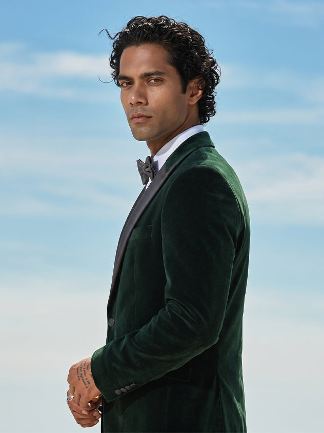 Rosa - Forest Green Slim Fit Blazer
