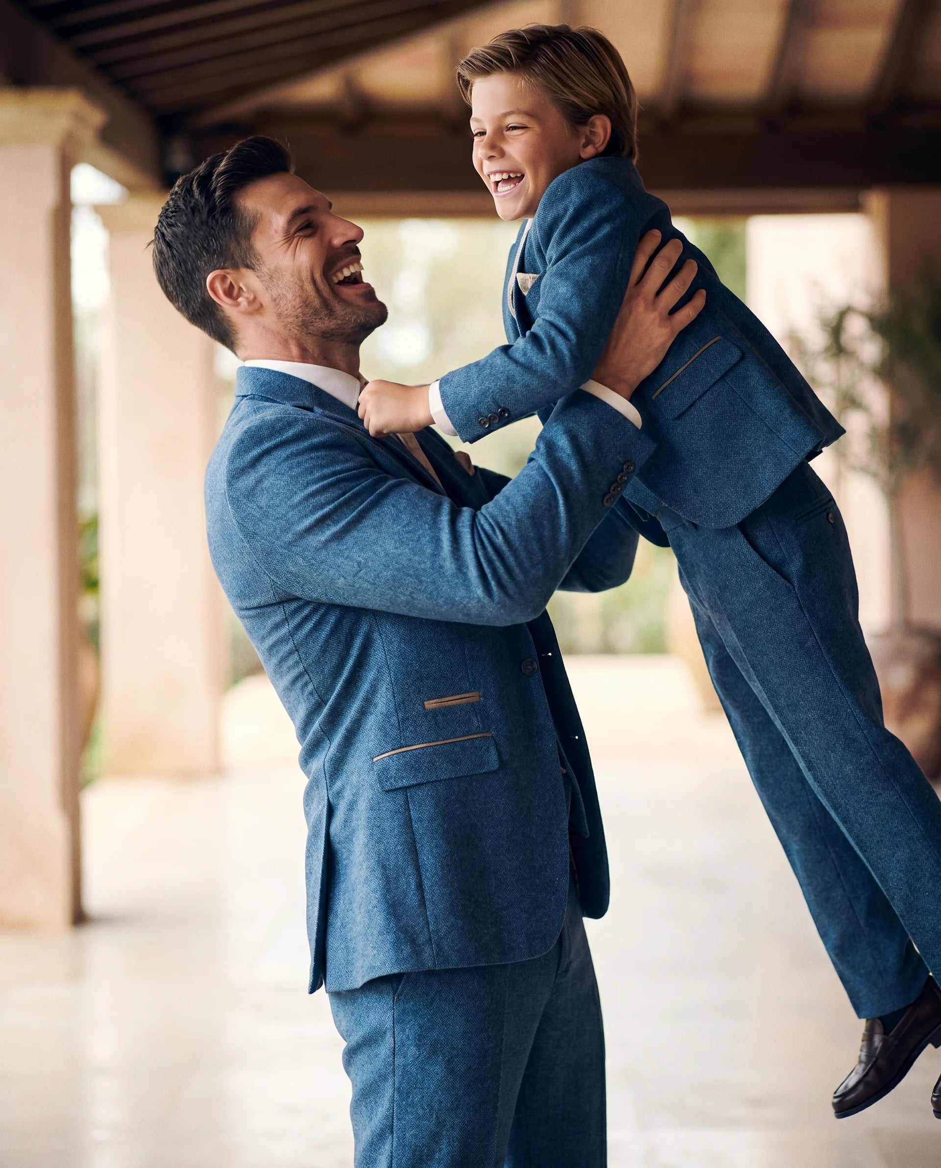 Father & Son - DION Blue Tweed Check Suit