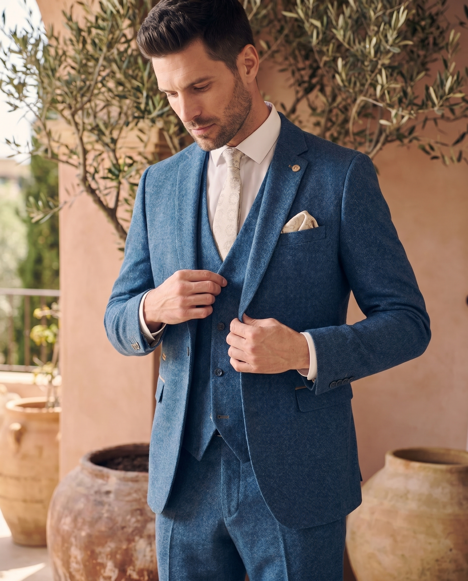 Father & Son - DION Blue Tweed Check Suit