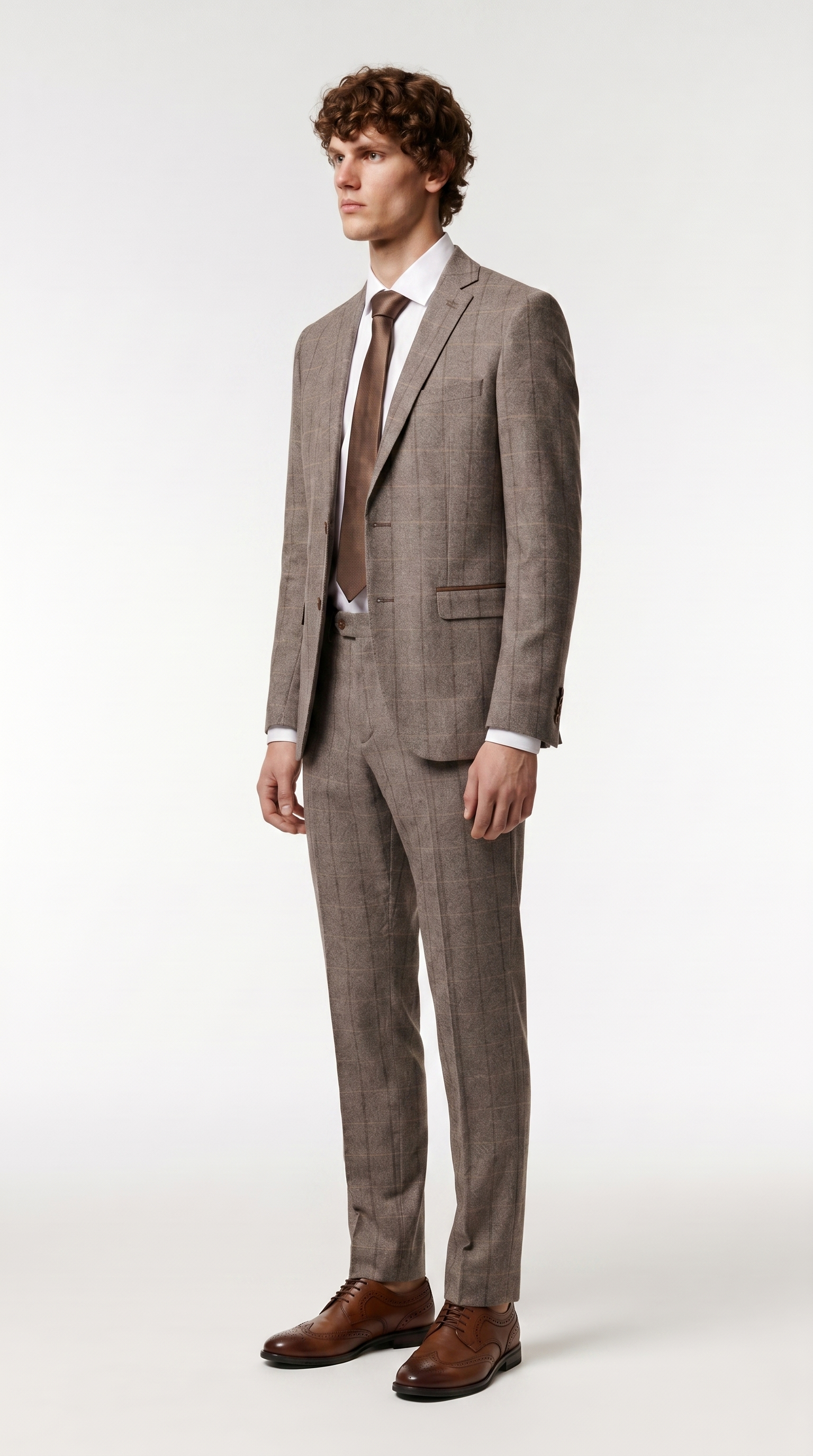 Harris Brown - Herringbone Tweed Check Two-Piece Suit