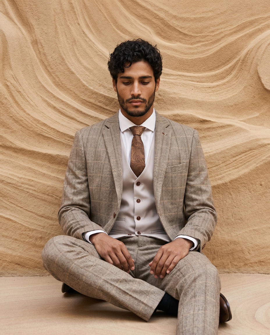 Harris Brown Tweed Suit with Mayfair Stone Waistcoat