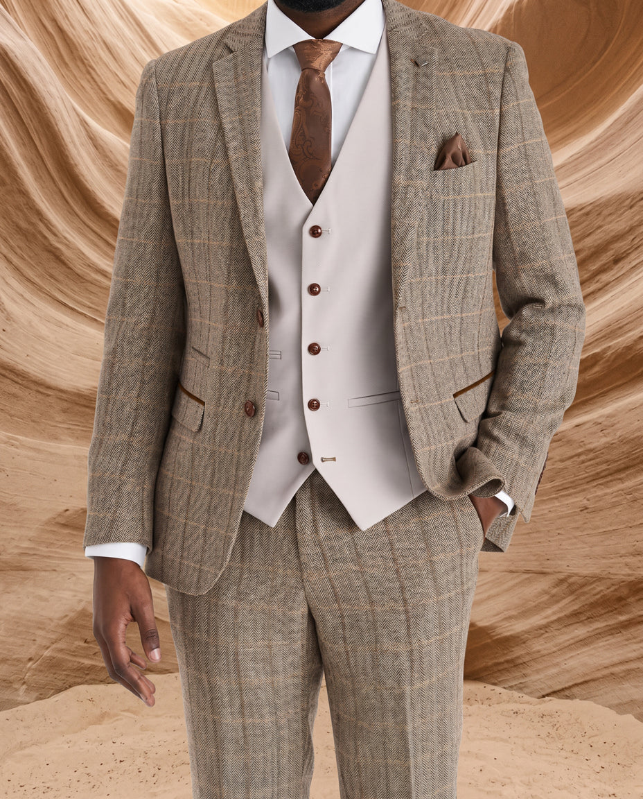 Harris Brown Tweed Suit with Mayfair Stone Waistcoat