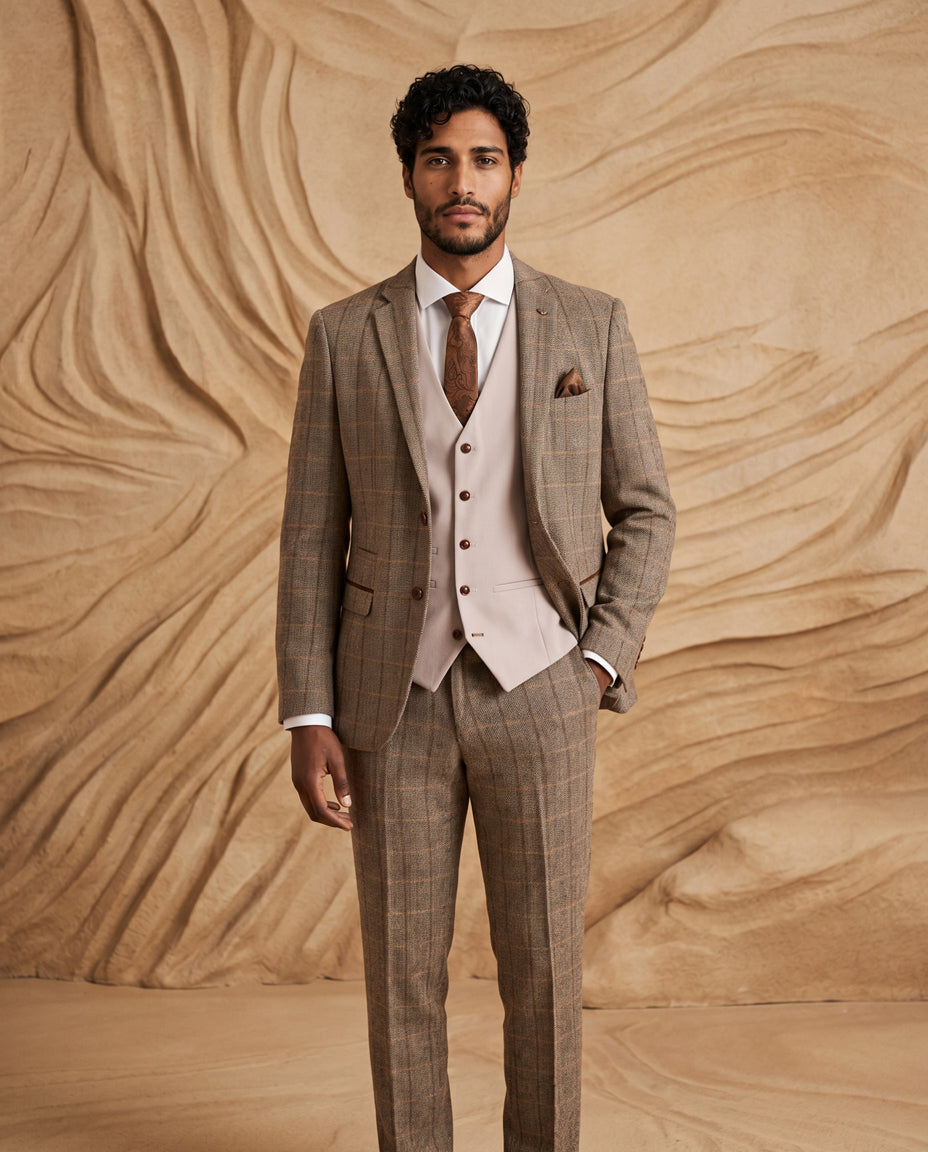 Harris Brown Tweed Suit with Mayfair Stone Waistcoat