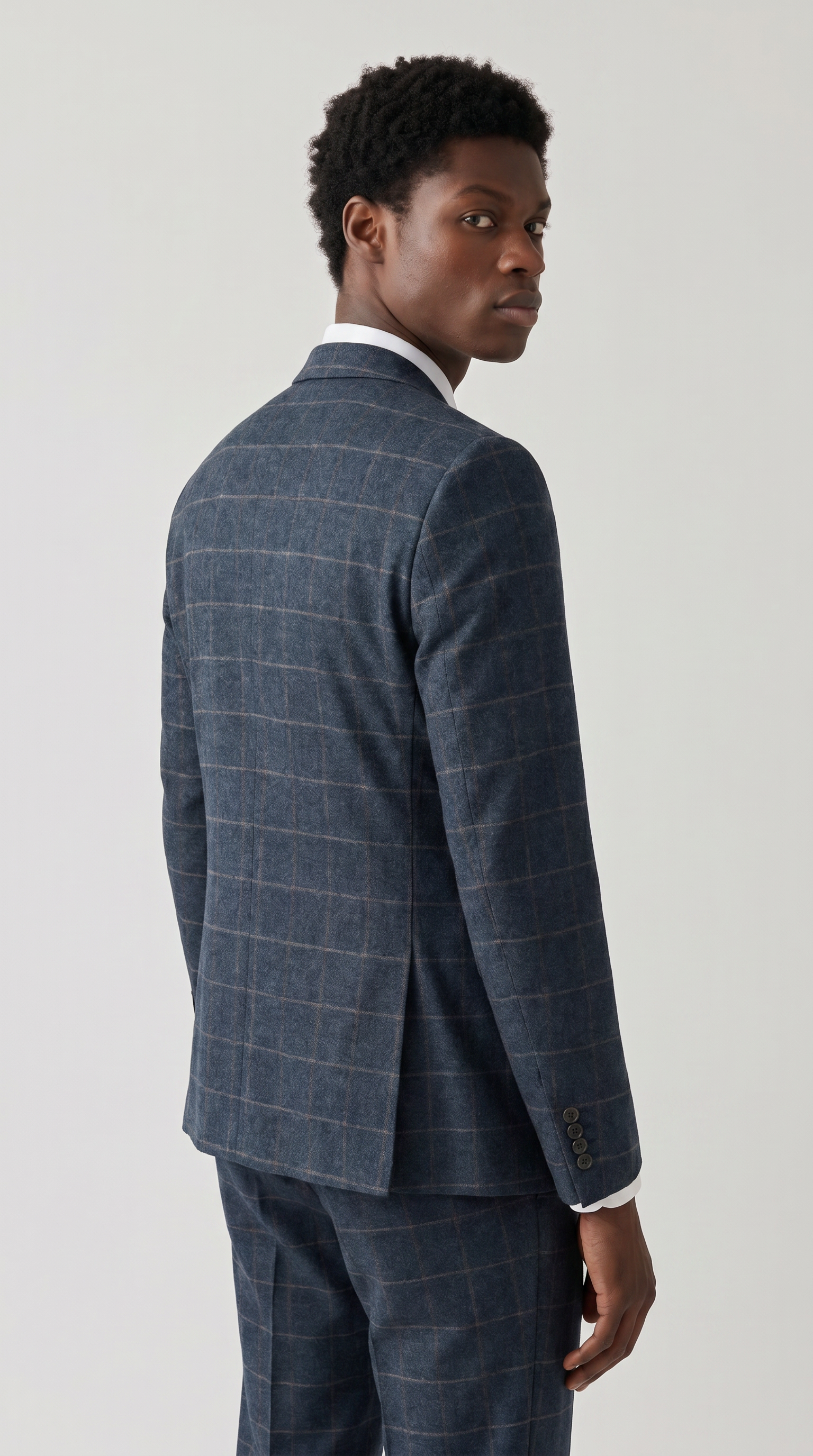 Harris Navy Tweed Two-Piece Suit