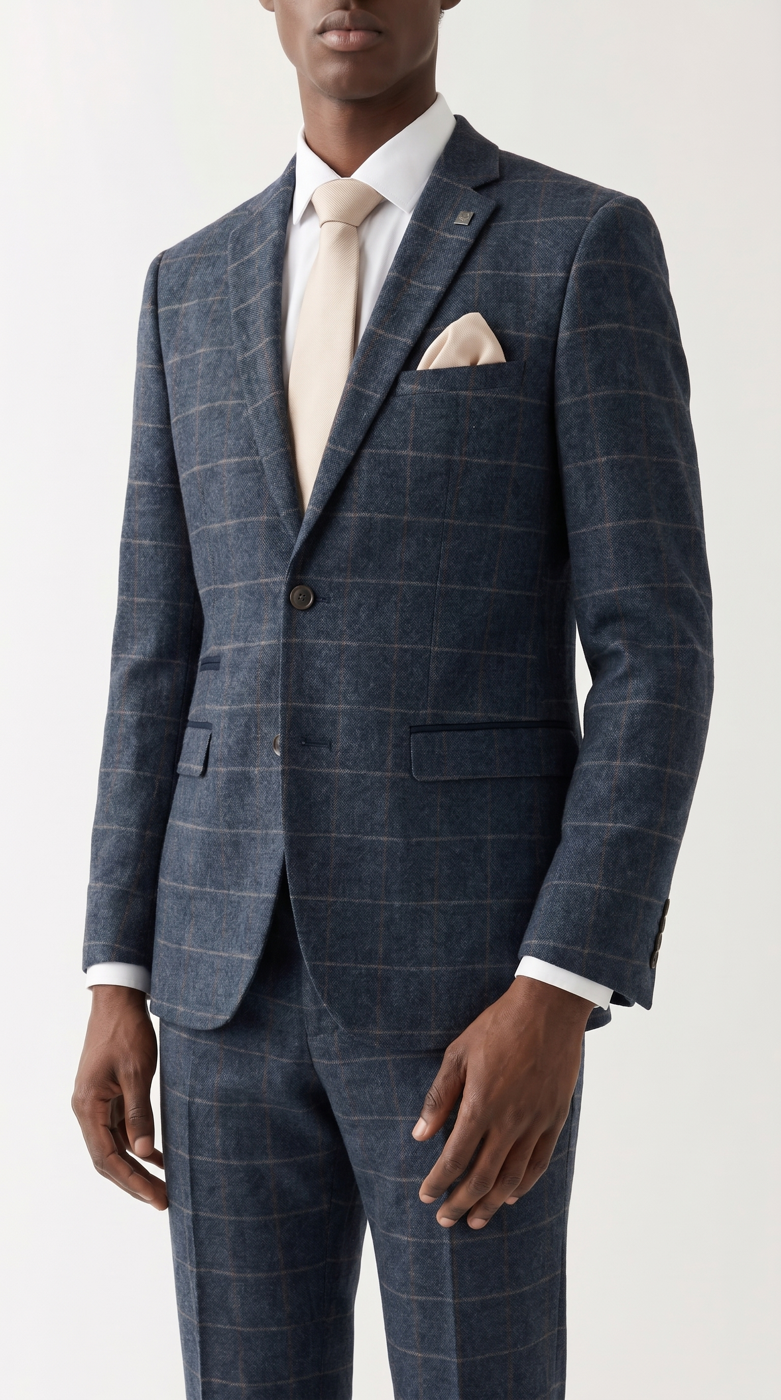 Harris Navy Tweed Two-Piece Suit