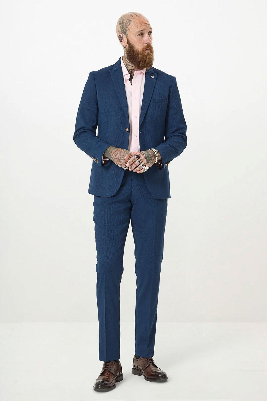 MAX - Royal Blue Blazer With Contrast Buttons