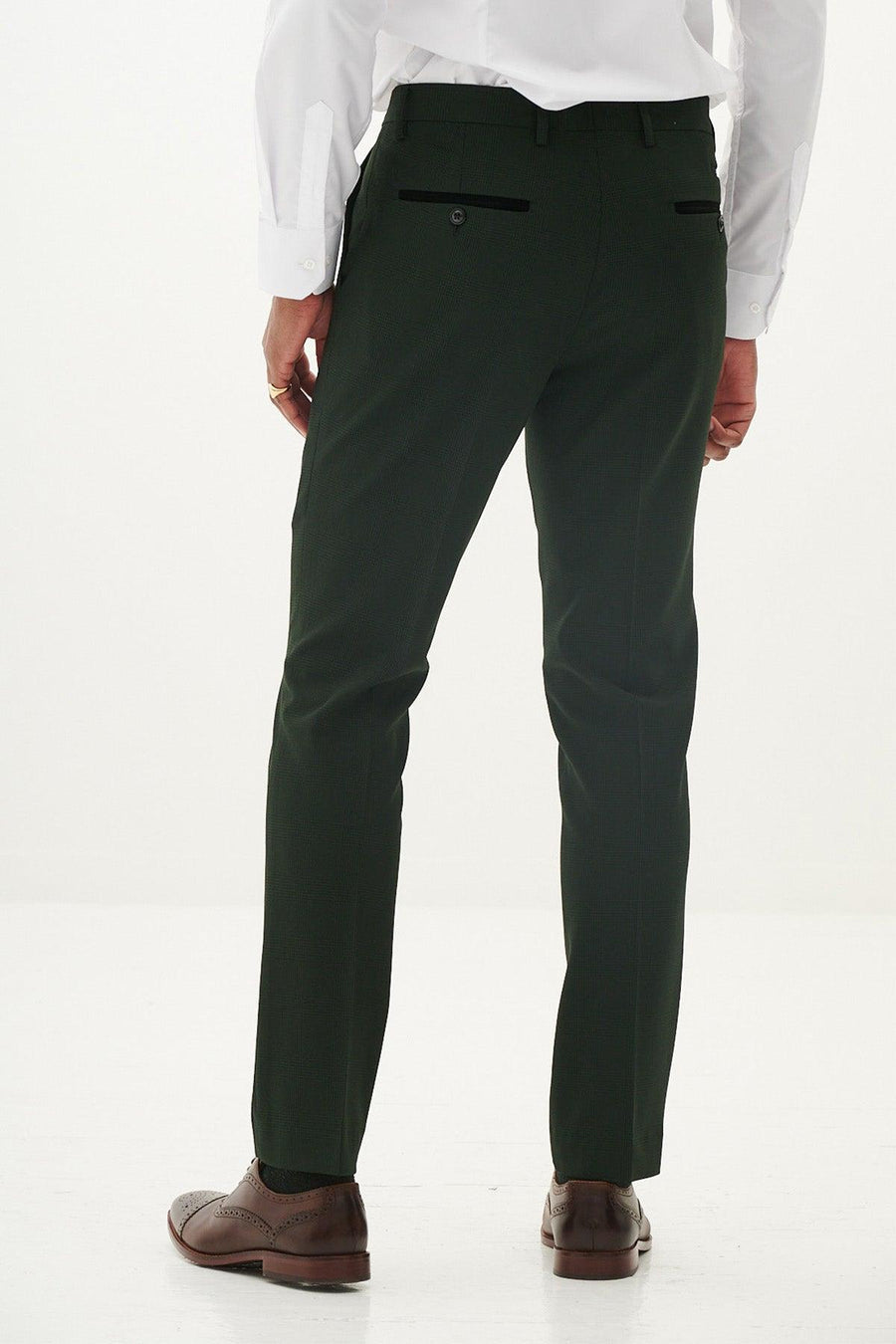 Bromley - Olive Green Double Breasted Two Piece Suit