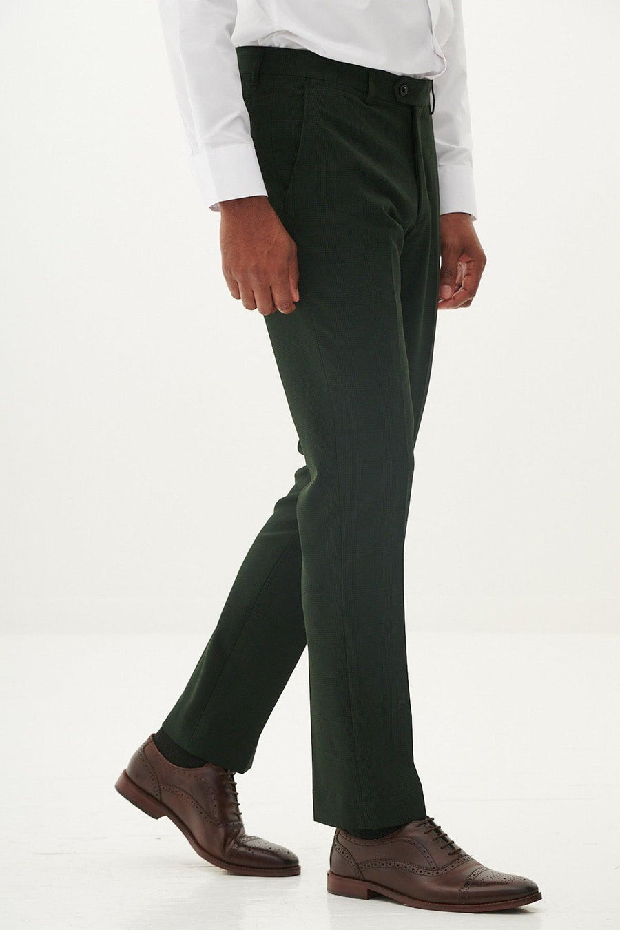 Bromley - Olive Green Double Breasted Two Piece Suit