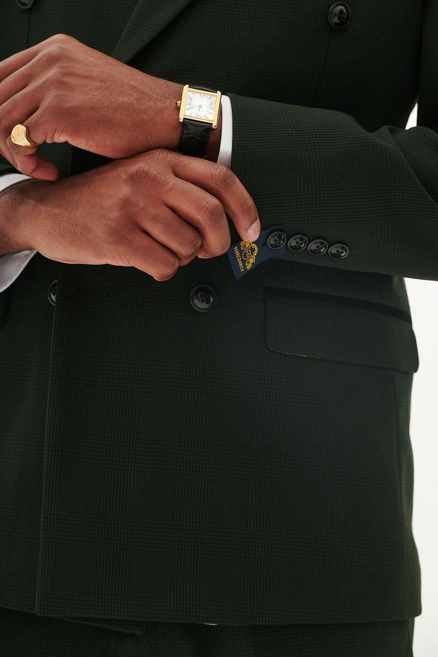 Bromley - Olive Green Double Breasted Two Piece Suit