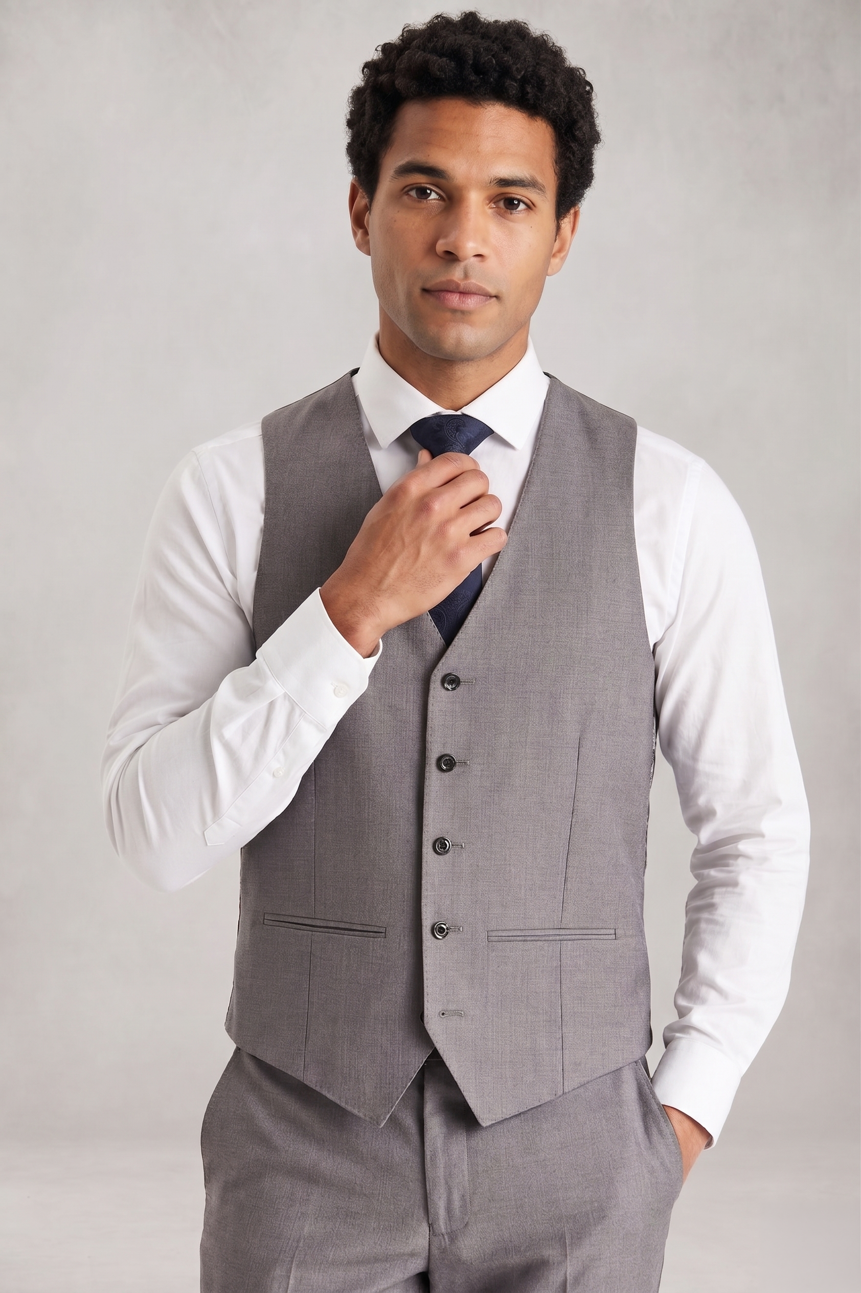 Edward - Men's Grey Waistcoat