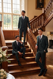 REGENT OLIVE CHECK THREE PIECE SUIT