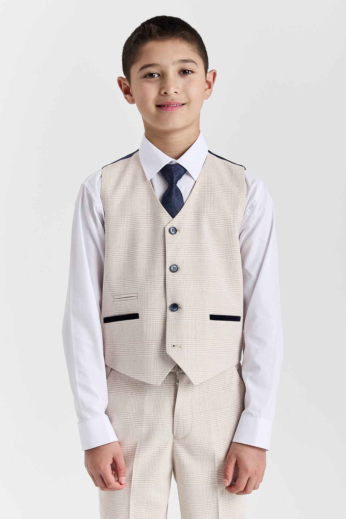 DEVICE - BOY'S REGENT CREAM THREE PIECE SUIT
