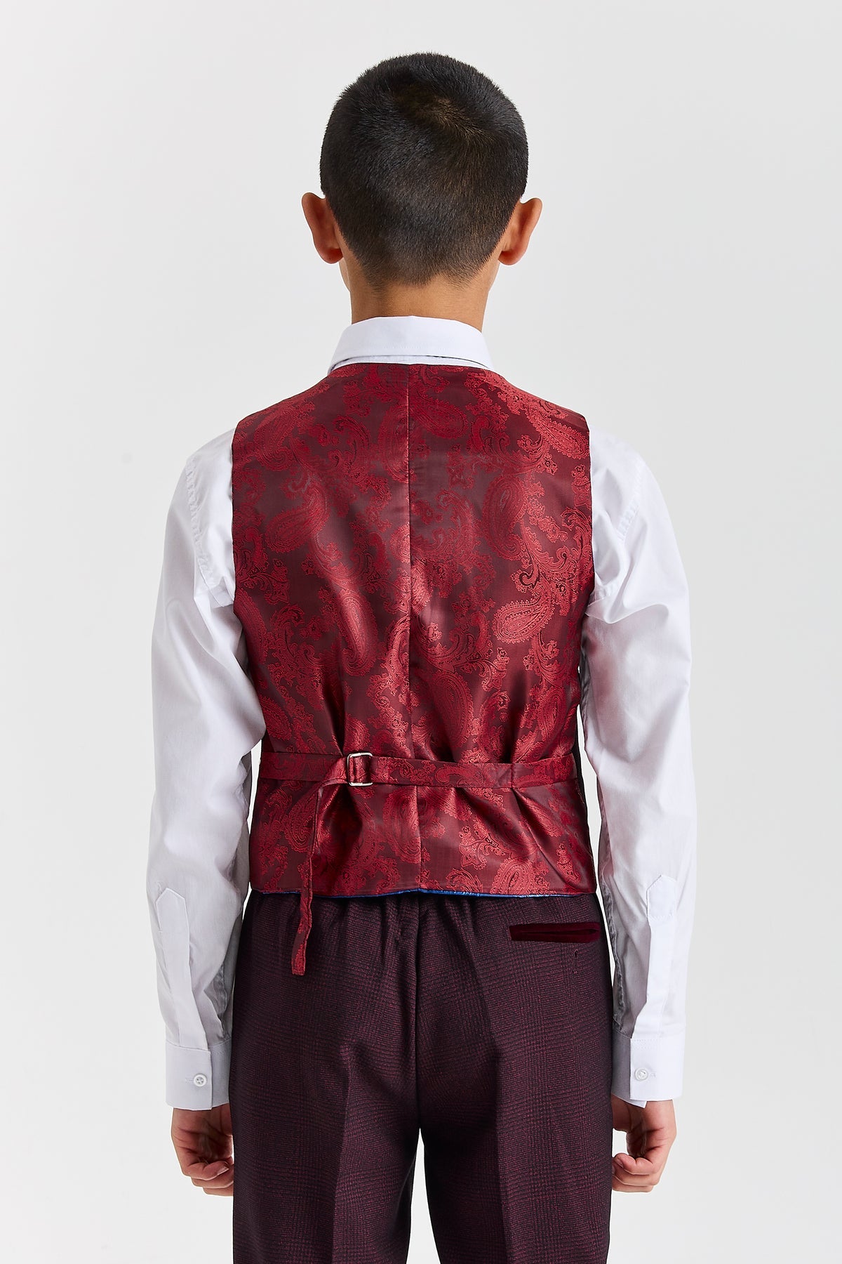 DEVICE - BOY'S REGENT WINE THREE PIECE SUIT