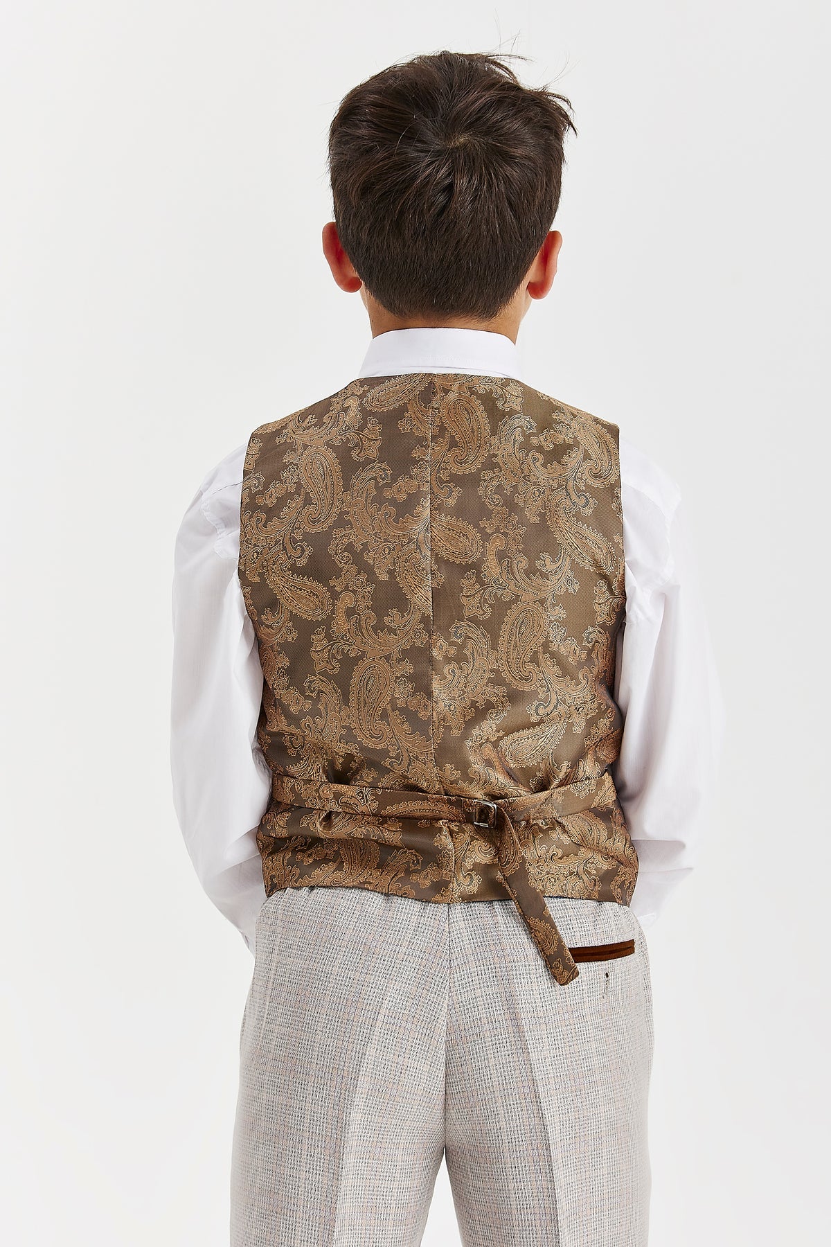 DEVICE - BOY'S LEO BEIGE THREE PIECE SUIT
