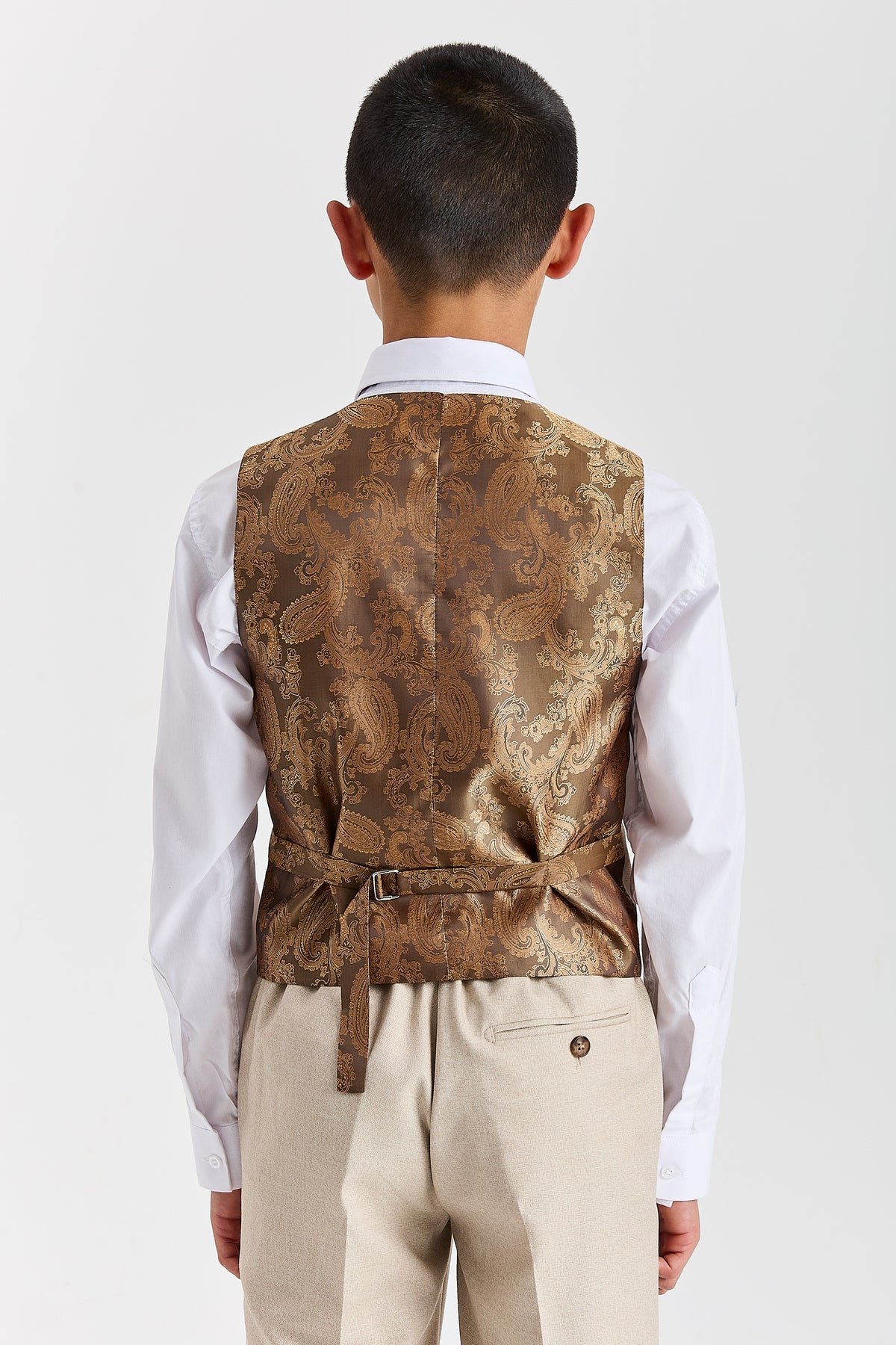 DEVICE - BOY'S BELMONT BEIGE THREE PIECE SUIT