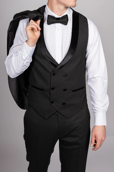 BLACK VELVET SHAWL LAPEL TUXEDO