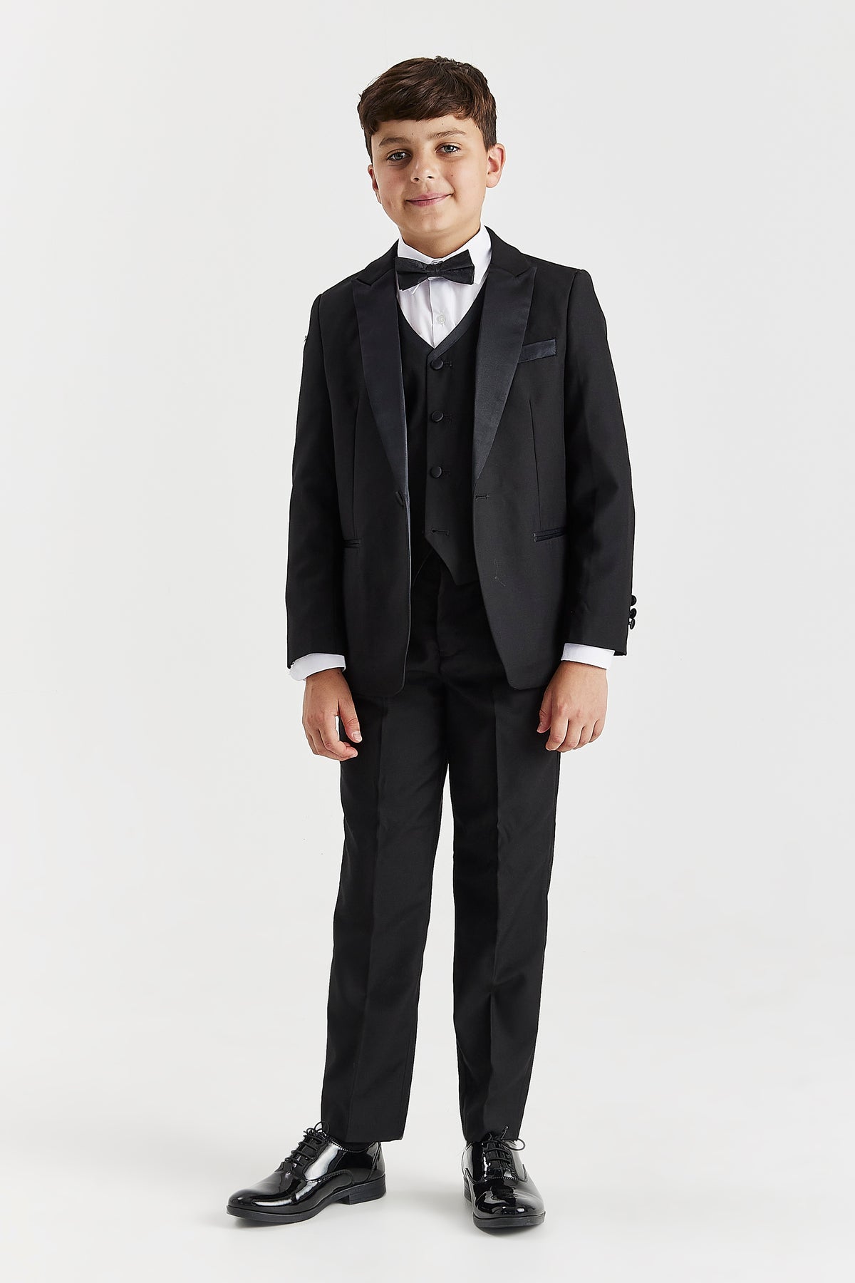 DEVICE - BOY'S HARRY BLACK THREE PIECE SUIT