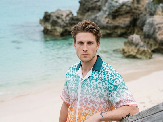 Multi Gradient RC Monogram Shirt & Short Set
