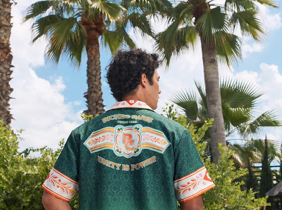 Green RC Monogram Resort Shirt & Short Set