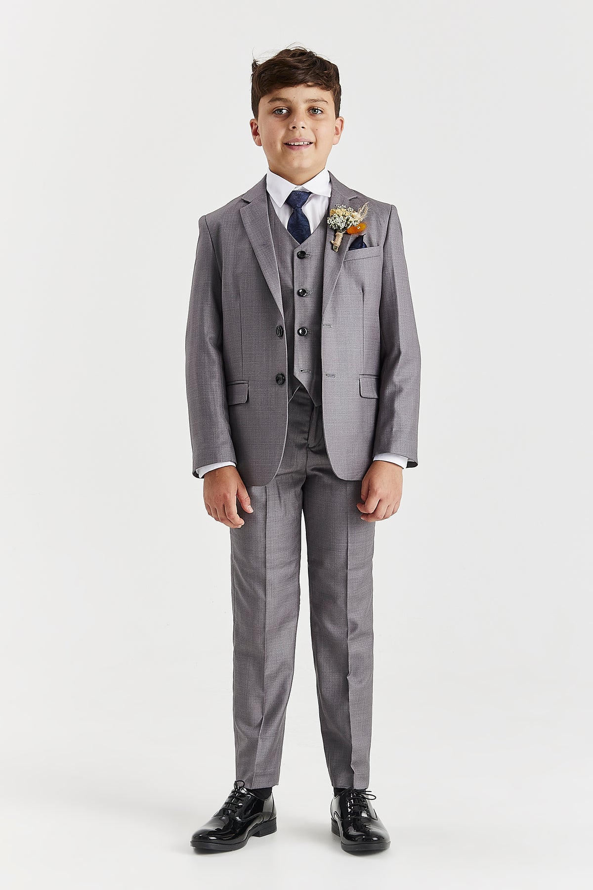 DEVICE - BOY'S EDWARD GREY THREE PIECE SUIT