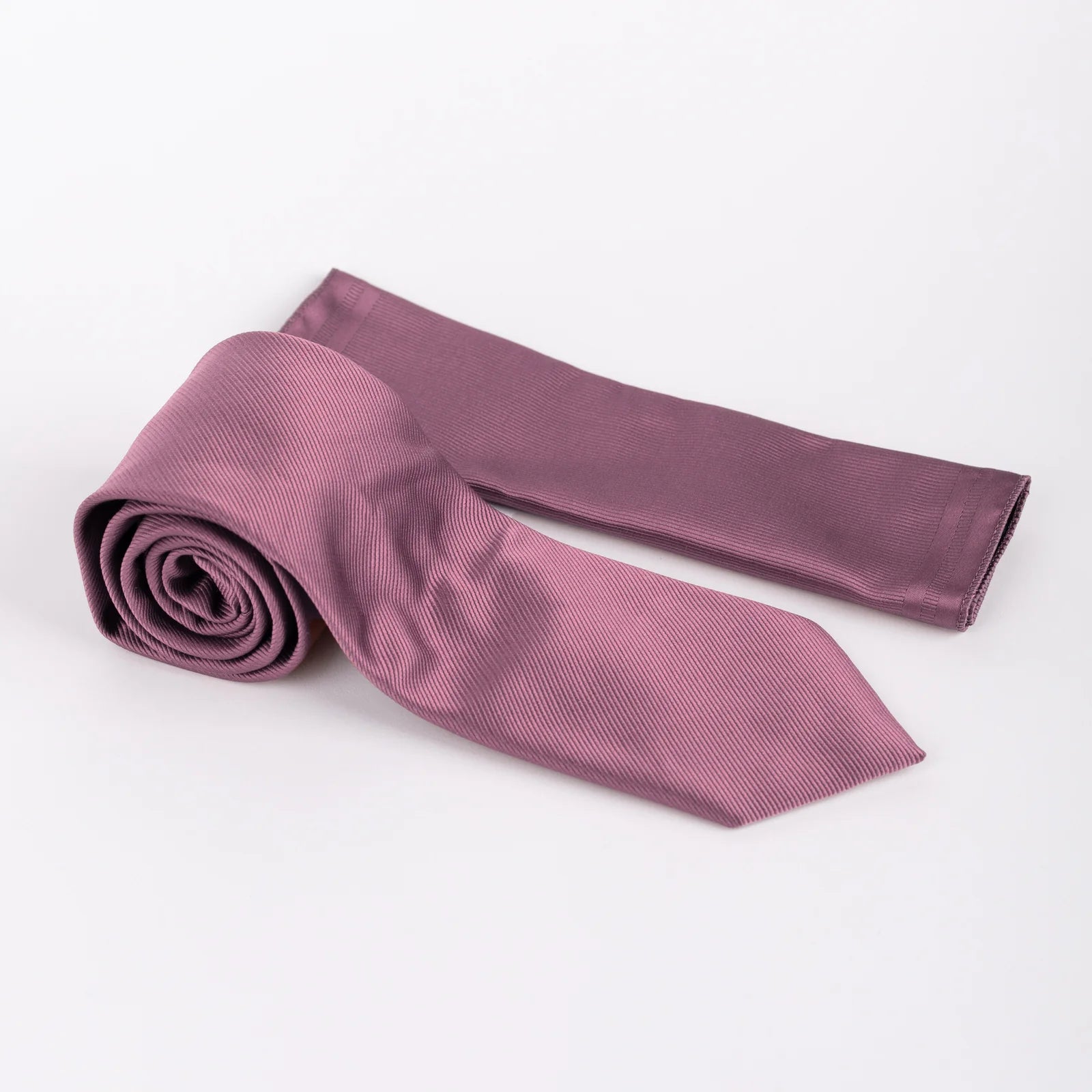Diagonal Striped - Tie & Pocket Square Set in Light Purple