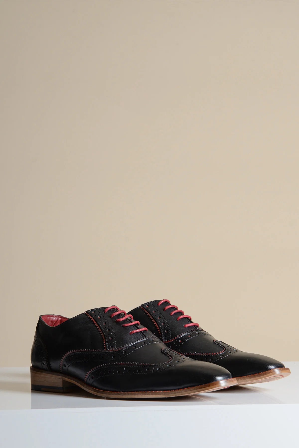 Marco - Black Bordeaux Leather Wingtip Oxford Shoe