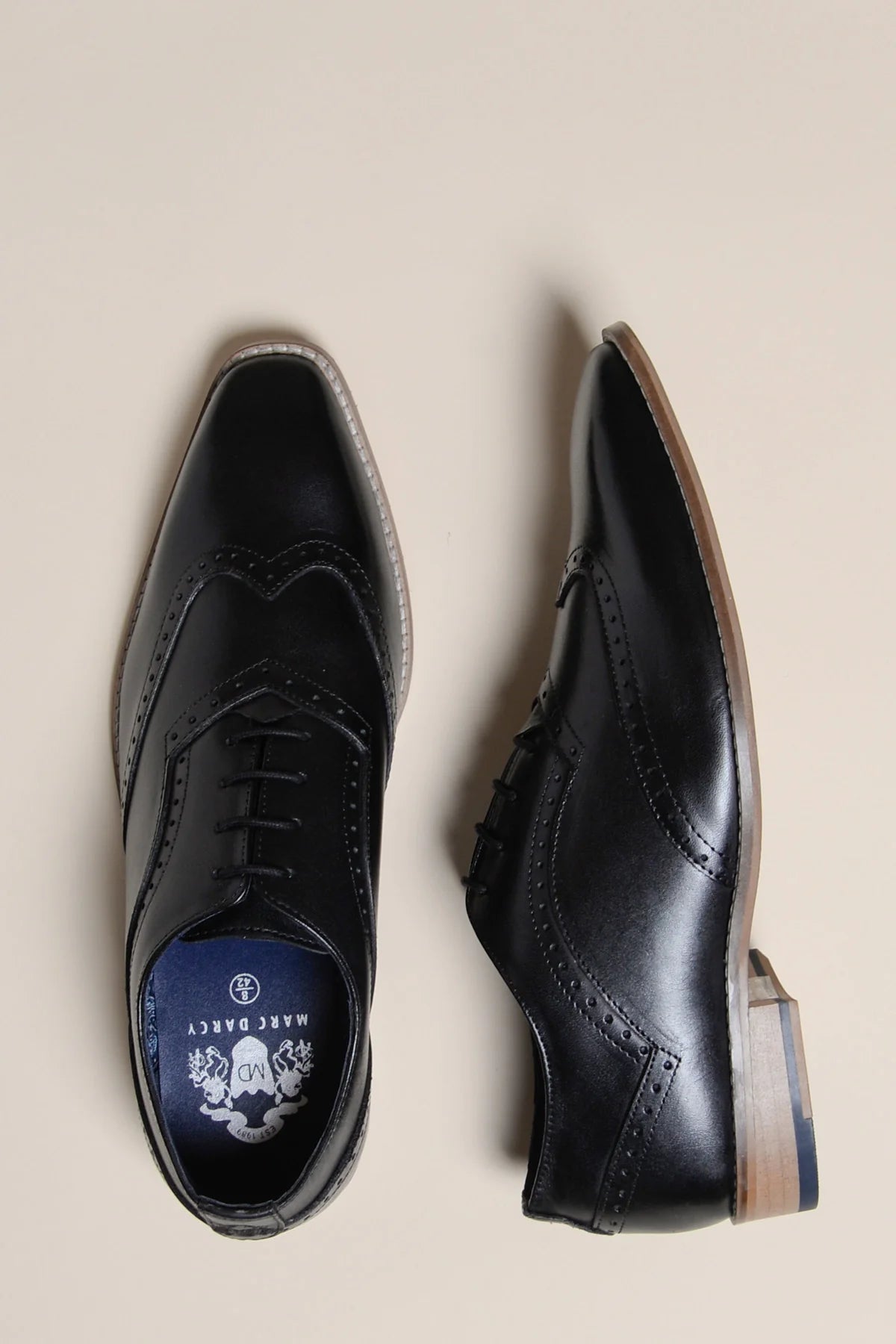 Dawson - Black Wingtip Oxford Brogue Shoe