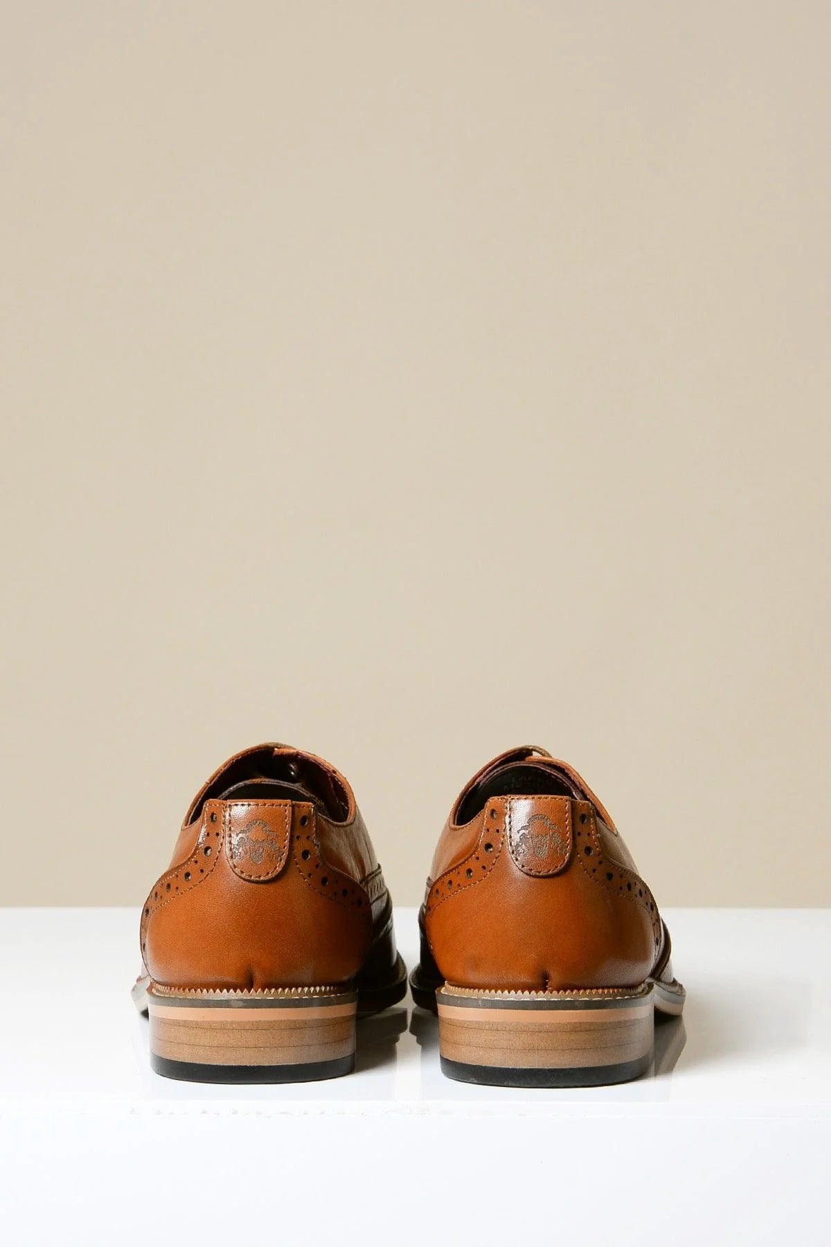 Larkin - Tan Leather Brogue Shoe